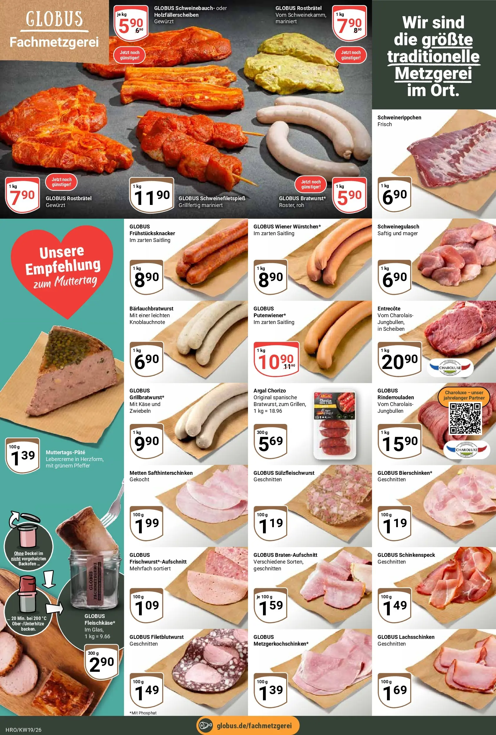 Globus Prospekt Rostock	 (ab 04.05.2026) » Angebote online | Seite: 9 | Produkte: Schweinebauch, Entrecote, Zwiebeln, Pfeffer