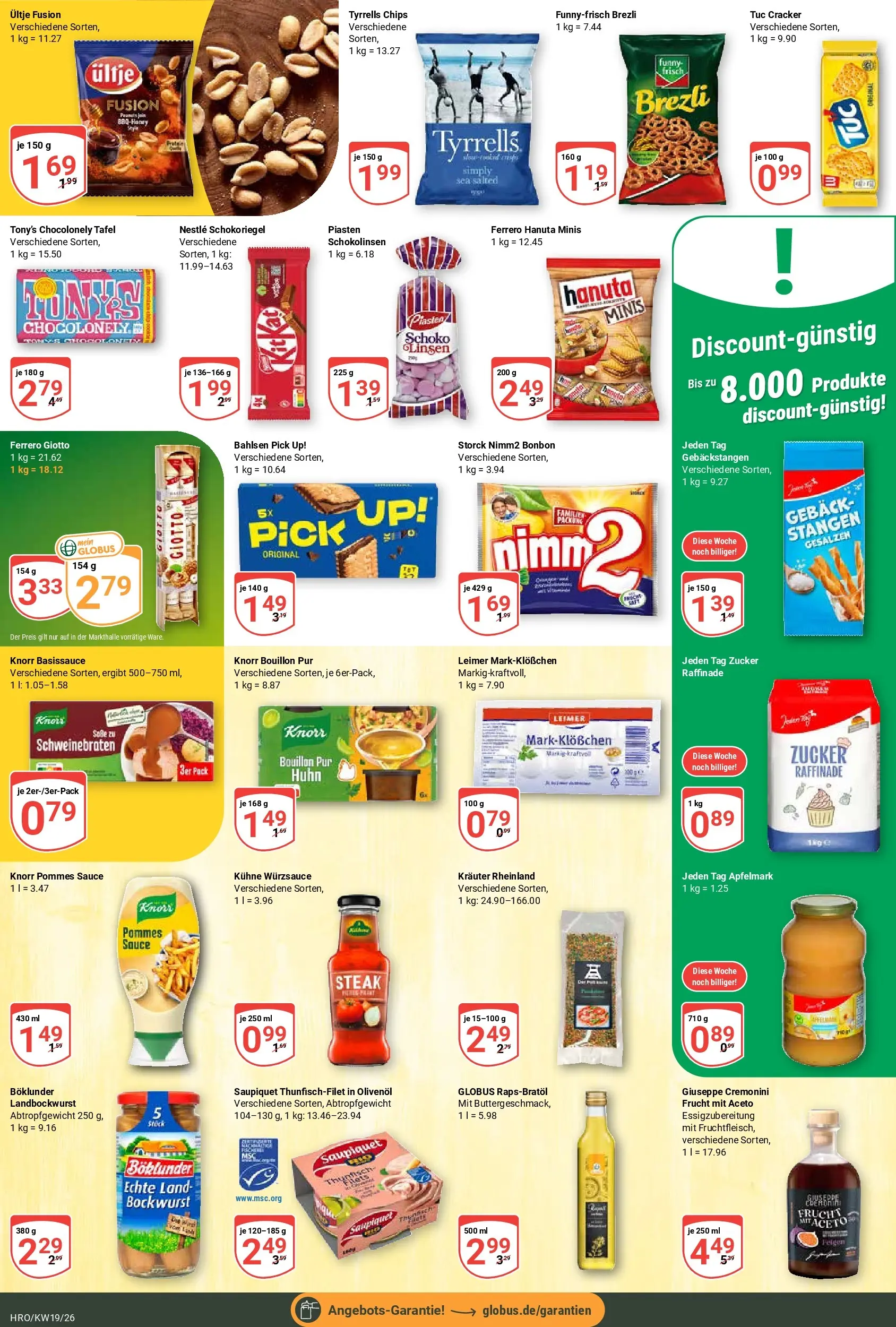 Globus Prospekt Rostock	 (ab 04.05.2026) » Angebote online | Seite: 15 | Produkte: Thunfisch, Olivenol, Knorr, Chips