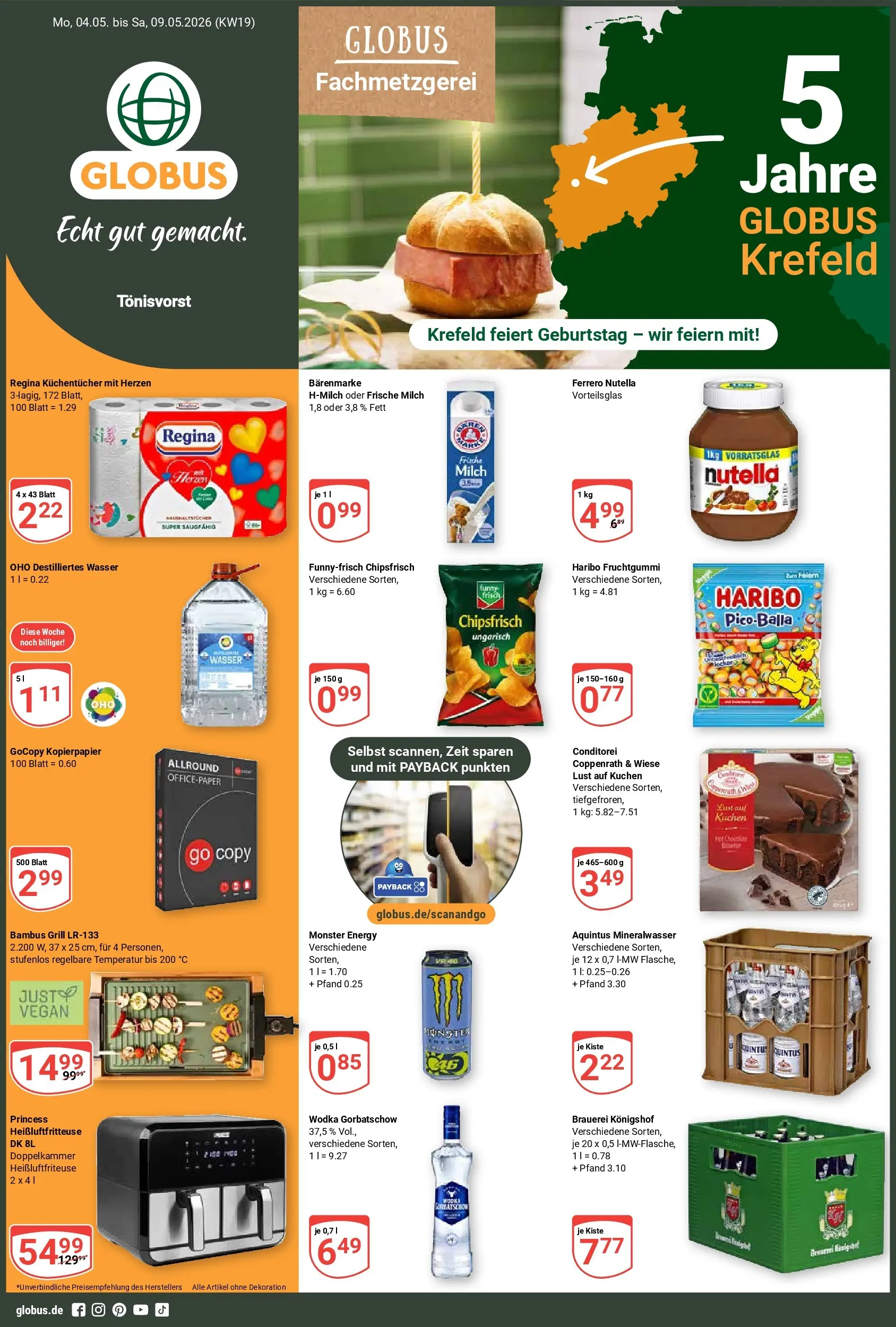 Globus Prospekt Tönisvorst	 (ab 03.05.2026) » Angebote online | Seite: 1 | Produkte: Grill, Nutella, Monster, Wodka gorbatschow
