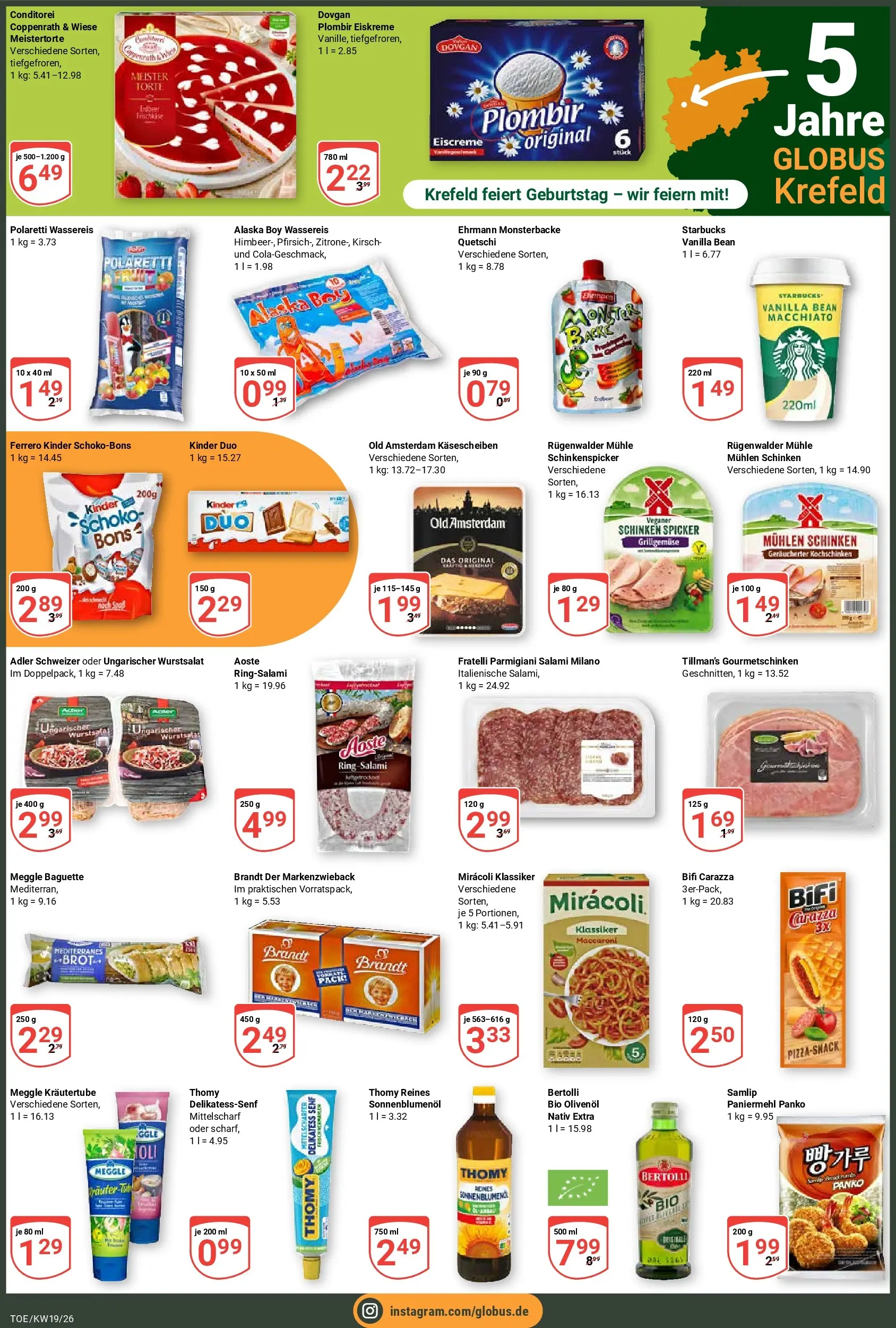 Globus Prospekt Tönisvorst	 (ab 03.05.2026) » Angebote online | Seite: 4 | Produkte: Olivenol, Starbucks, Baguette, Eiscreme