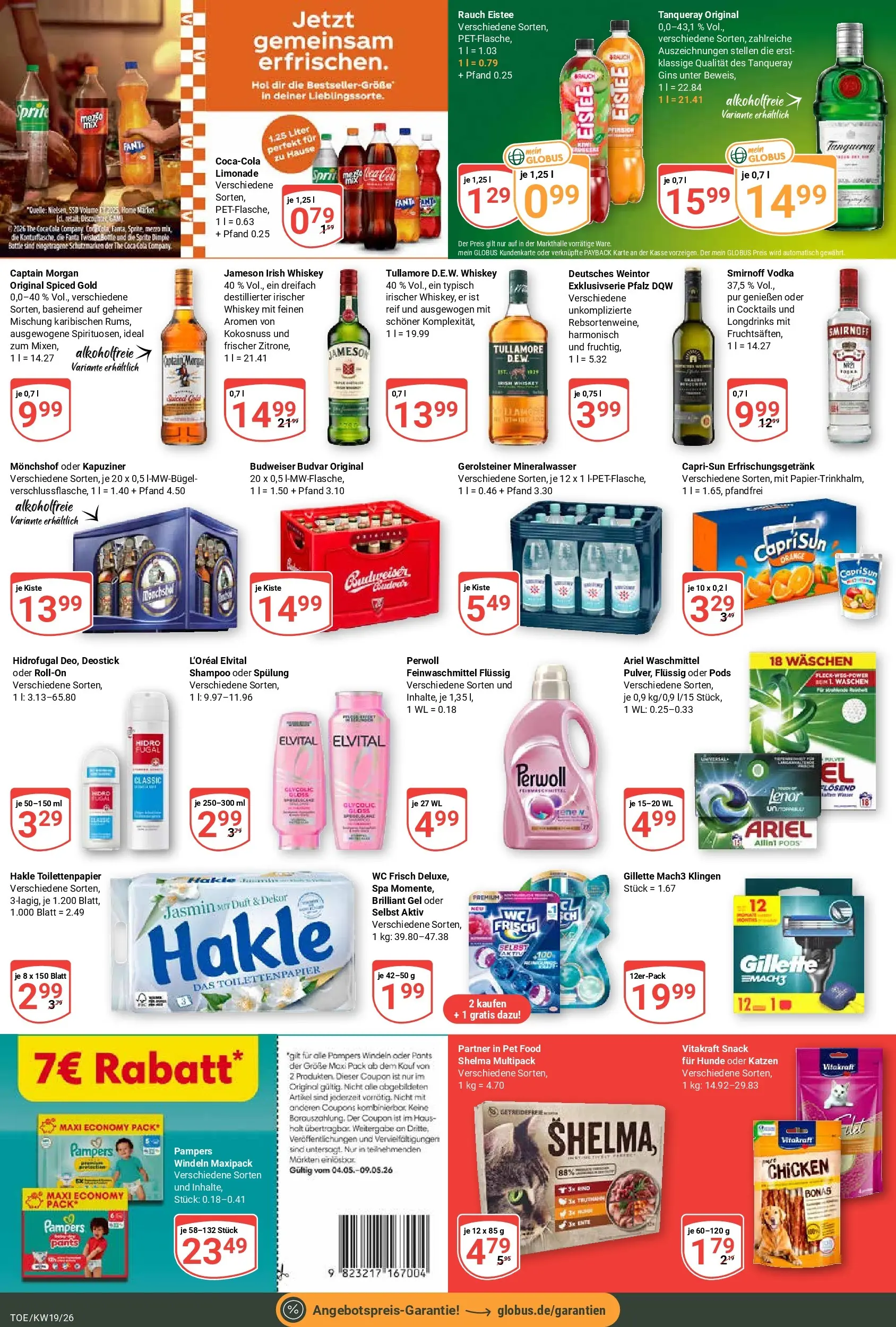 Globus Prospekt Tönisvorst	 (ab 03.05.2026) » Angebote online | Seite: 8 | Produkte: Perwoll, Limonade, Whiskey, Ente