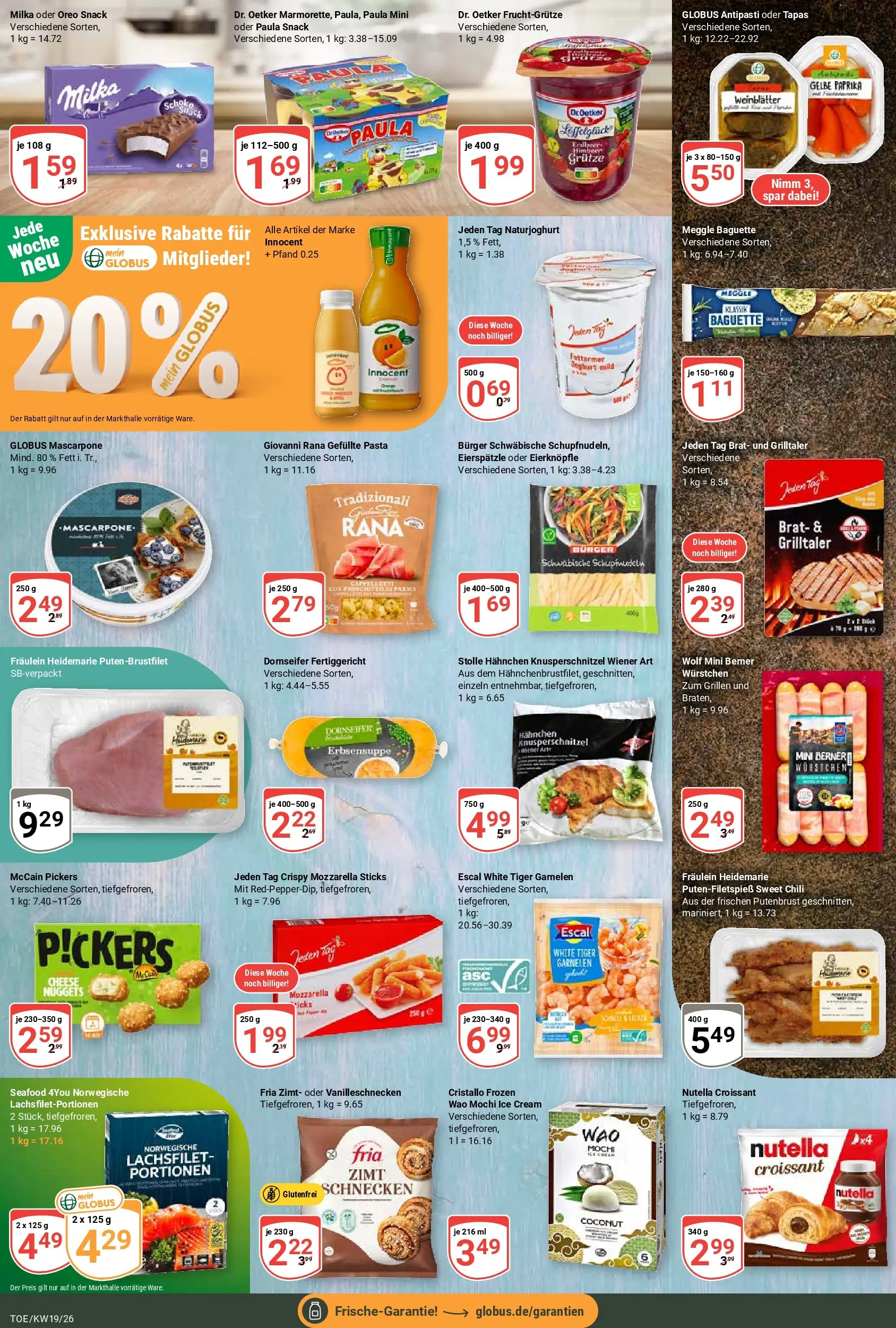 Globus Prospekt Tönisvorst	 (ab 03.05.2026) » Angebote online | Seite: 13 | Produkte: Joghurt, Baguette, Nutella, Mochi