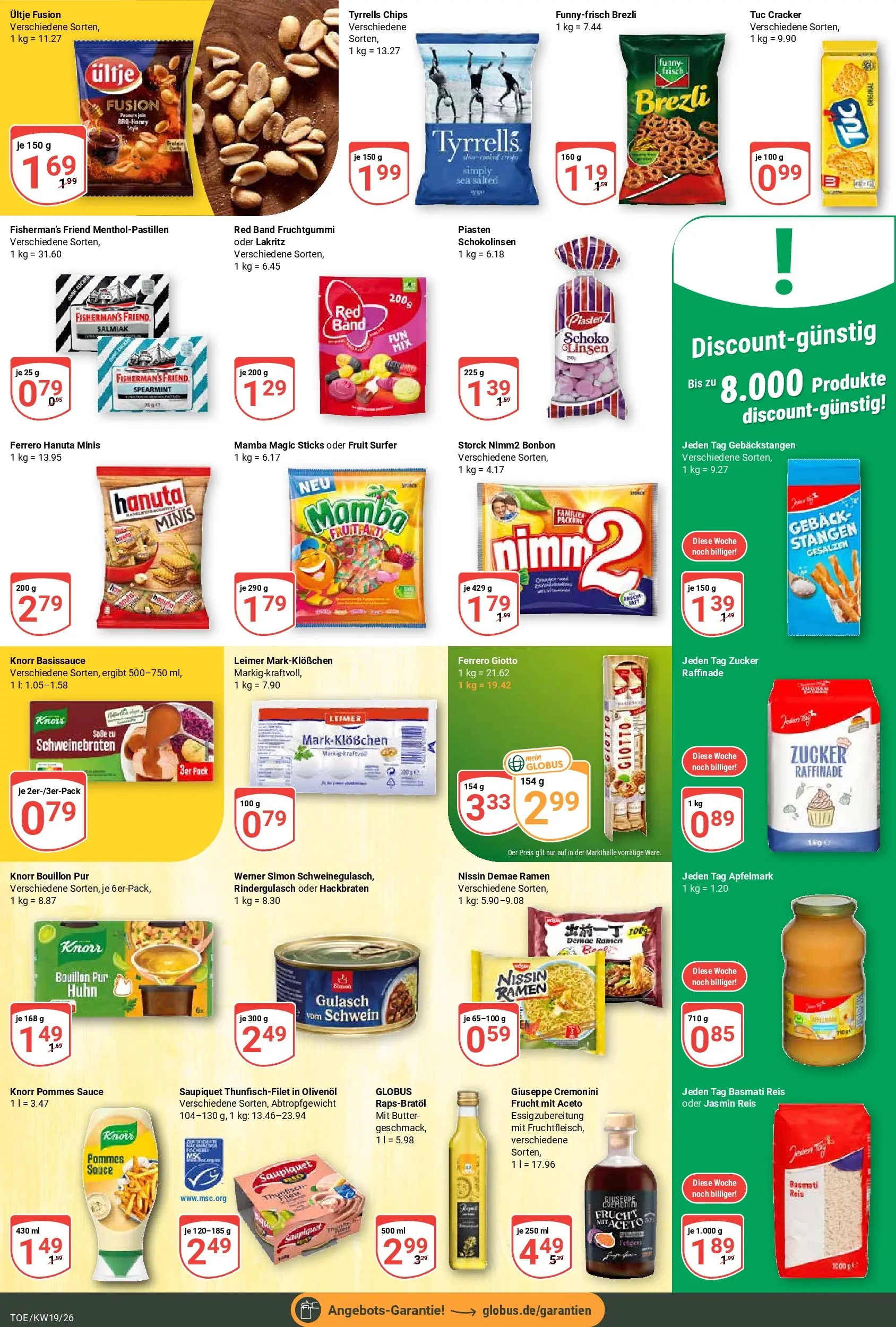 Globus Prospekt Tönisvorst	 (ab 03.05.2026) » Angebote online | Seite: 19 | Produkte: Rindergulasch, Funny frisch, Pommes, Knorr