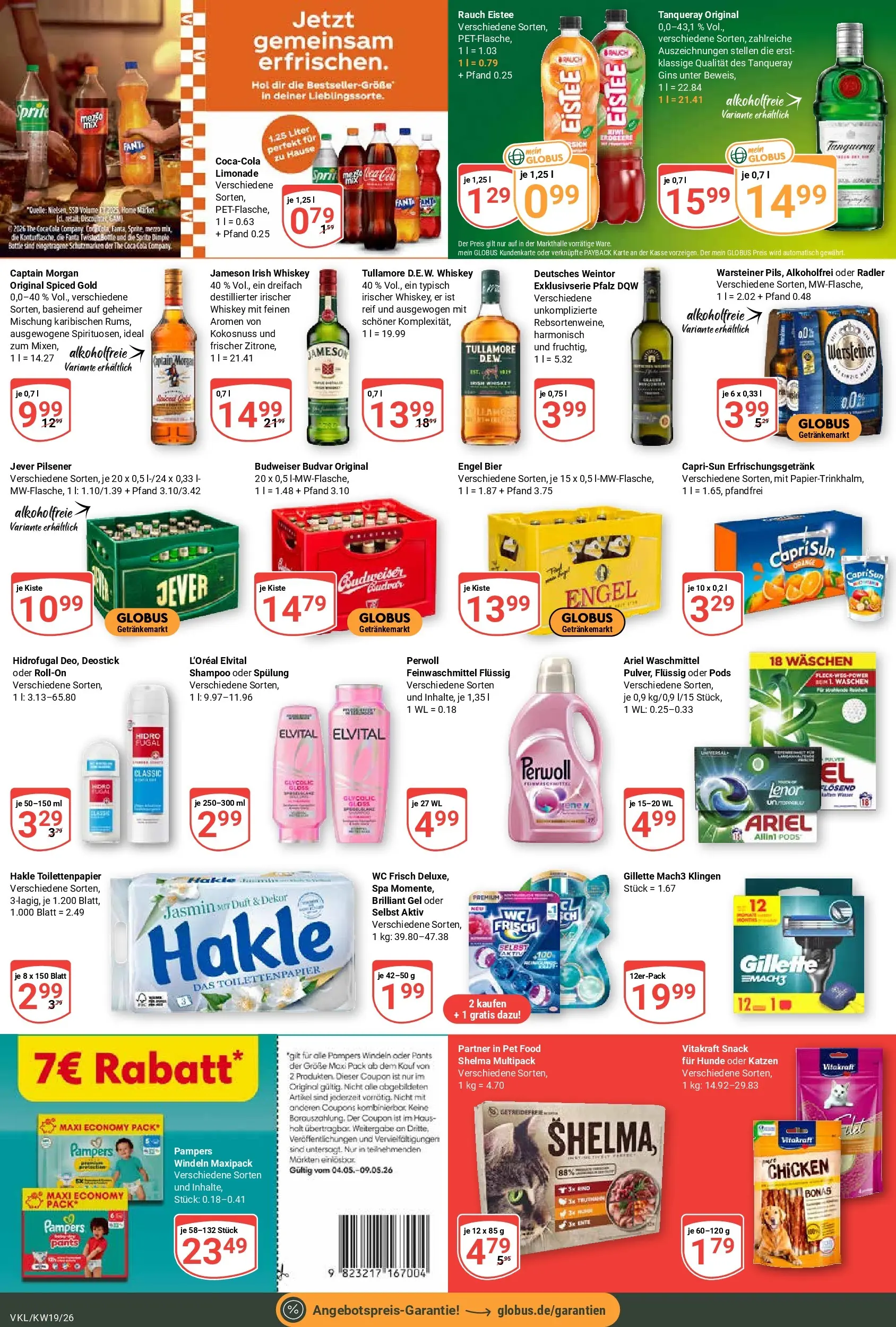 Globus Prospekt Völklingen	 (ab 04.05.2026) » Angebote online | Seite: 7 | Produkte: Coca cola, Cola, Ariel, Bier