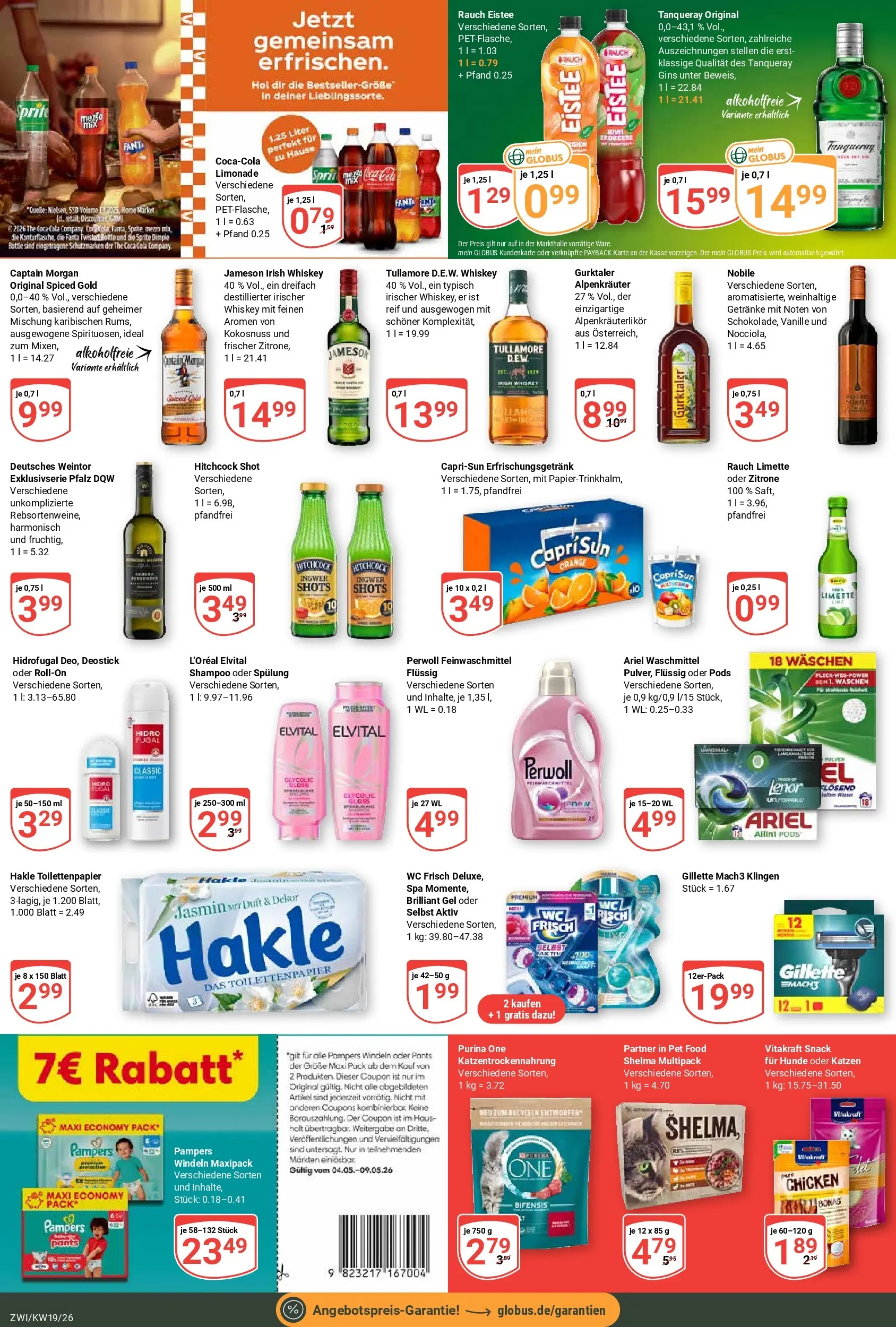 Globus Prospekt Zwickau	 (ab 04.05.2026) » Angebote online | Seite: 8 | Produkte: Mezzo mix, Coca cola, Perwoll, Wc frisch