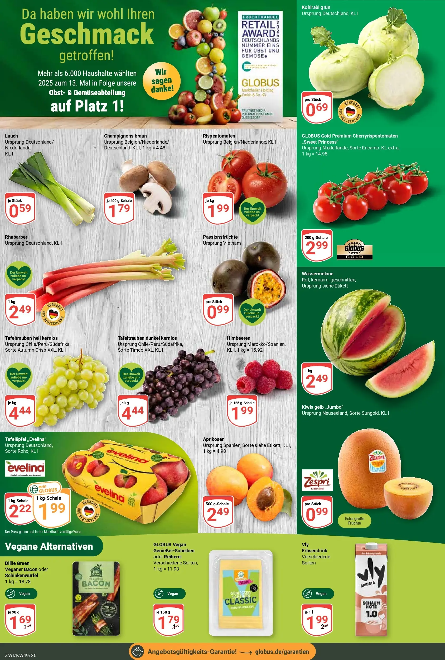 Globus Prospekt Zwickau	 (ab 04.05.2026) » Angebote online | Seite: 11 | Produkte: Himbeeren, Kohlrabi, Obst, Wassermelone