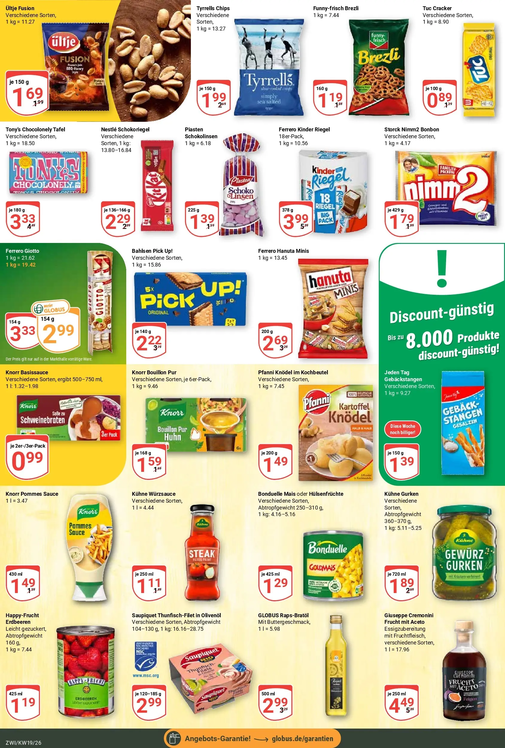 Globus Prospekt Zwickau	 (ab 04.05.2026) » Angebote online | Seite: 22 | Produkte: Thunfisch, Olivenol, Kinder riegel, Steak