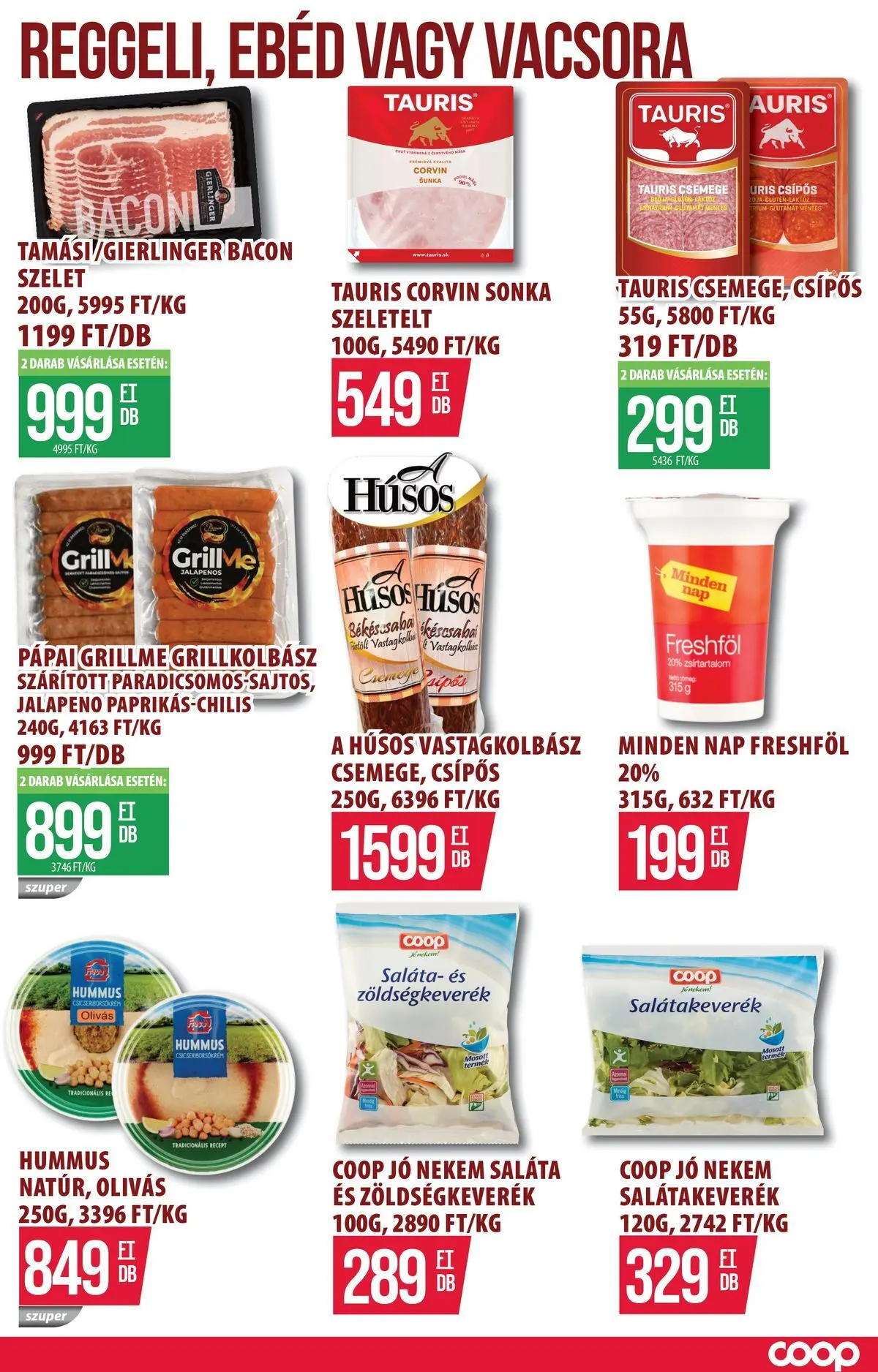 COOP Szolnok akciós újság Szákszend - 2026.05.07. -tól/töl > akció, lapozható szórólap 🛍️ | Oldal: 4 | Termékek: Jalapenos, Zöldségkeverék, Vastagkolbász, Jalapeno