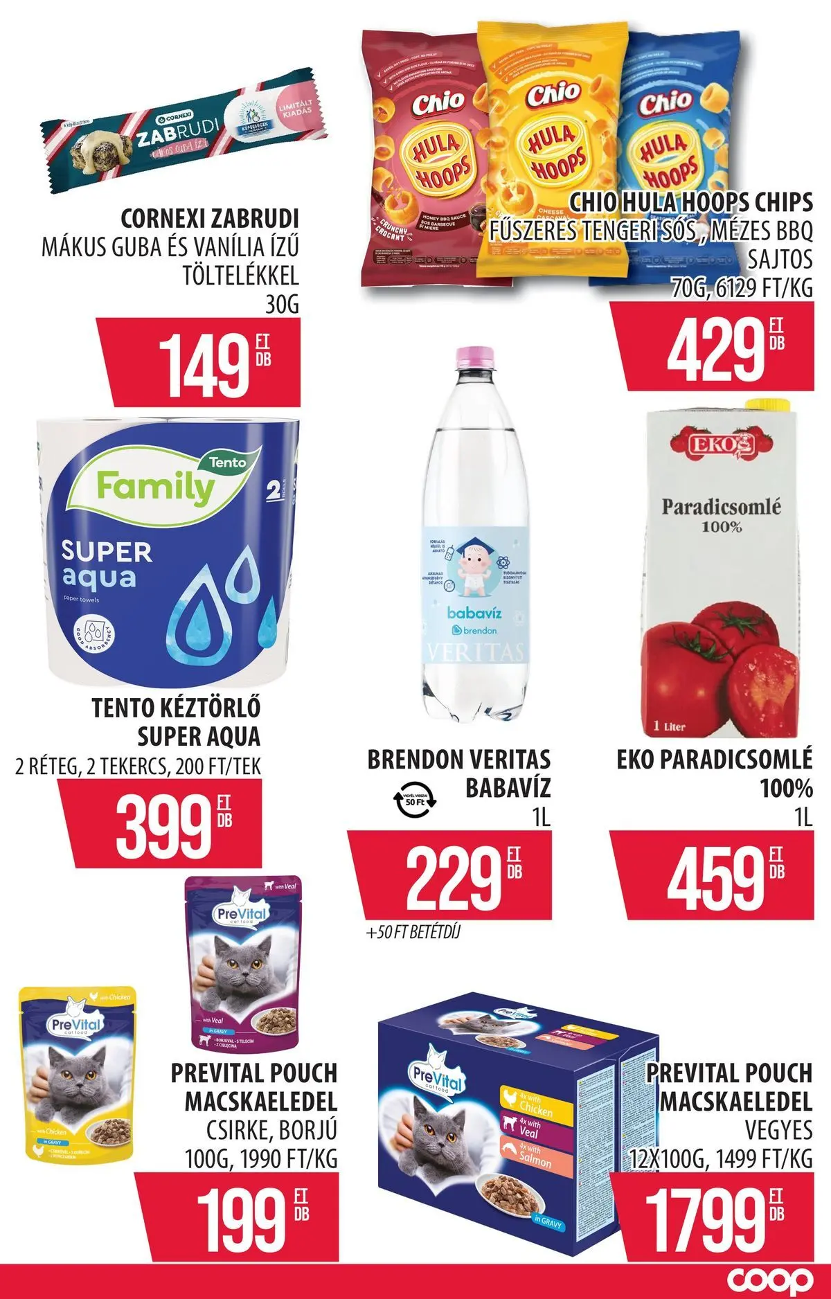 COOP Szolnok akciós újság Szákszend - 2026.05.07. -tól/töl > akció, lapozható szórólap 🛍️ | Oldal: 14 | Termékek: Chips, Macskaeledel, Paradicsomlé