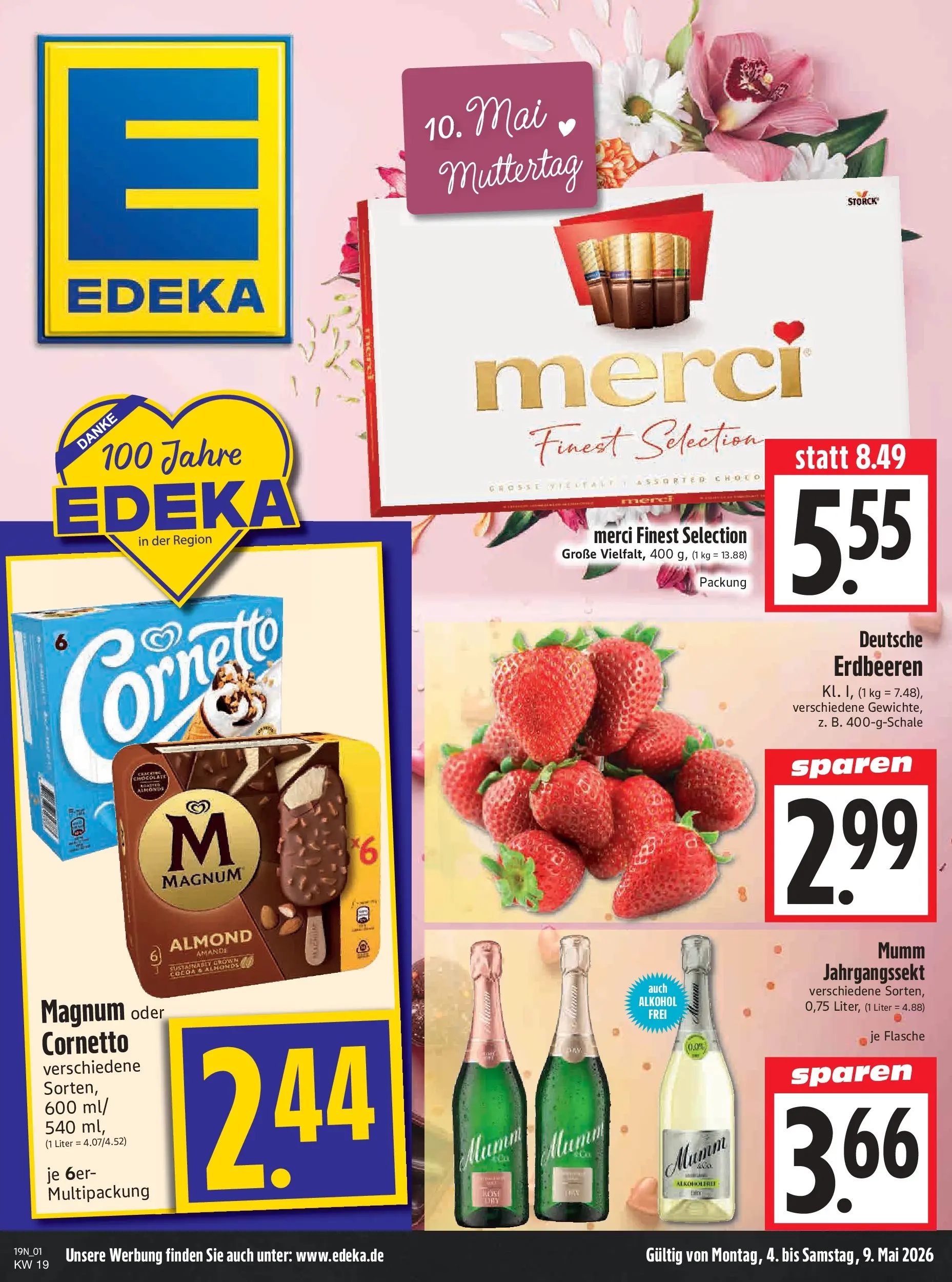 Angebote - Edeka Hahner: Wochenangebote (ab 03.05.2026) zum Blättern | Seite: 3 | Produkte: Merci, Erdbeeren