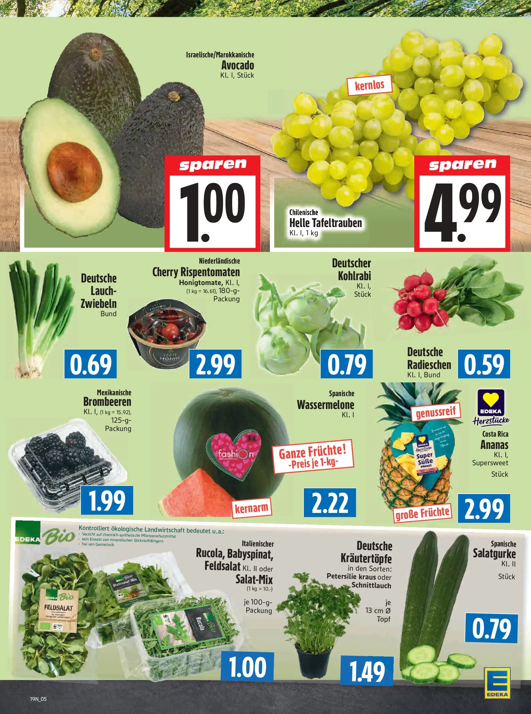 Angebote - Edeka Hahner: Wochenangebote (ab 03.05.2026) zum Blättern | Seite: 7 | Produkte: Rucola, Kohlrabi, Avocado, Zwiebeln