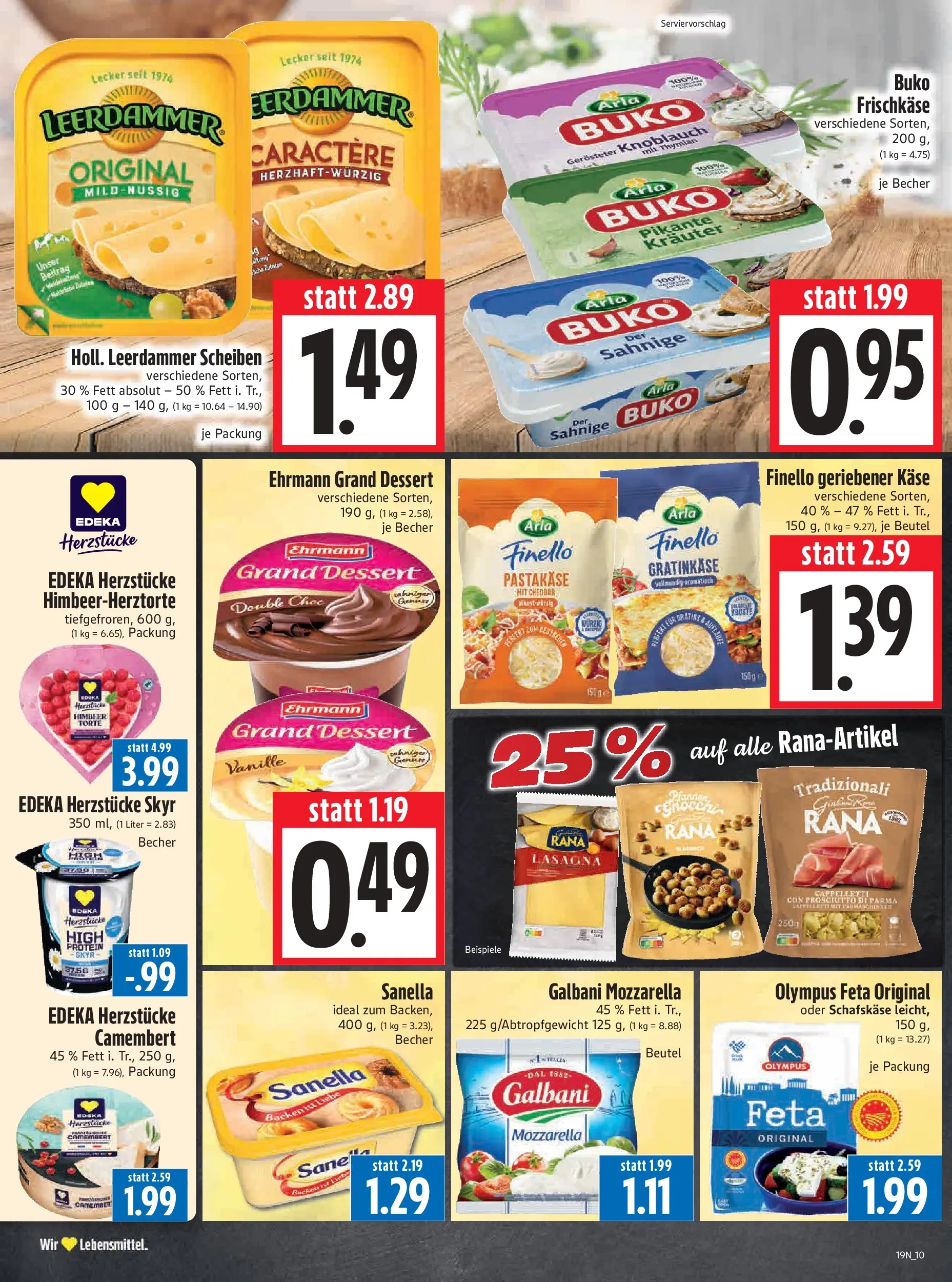 Angebote - Edeka Hahner: Wochenangebote (ab 03.05.2026) zum Blättern | Seite: 12 | Produkte: Käse, Leerdammer, Arla buko, Schafskase