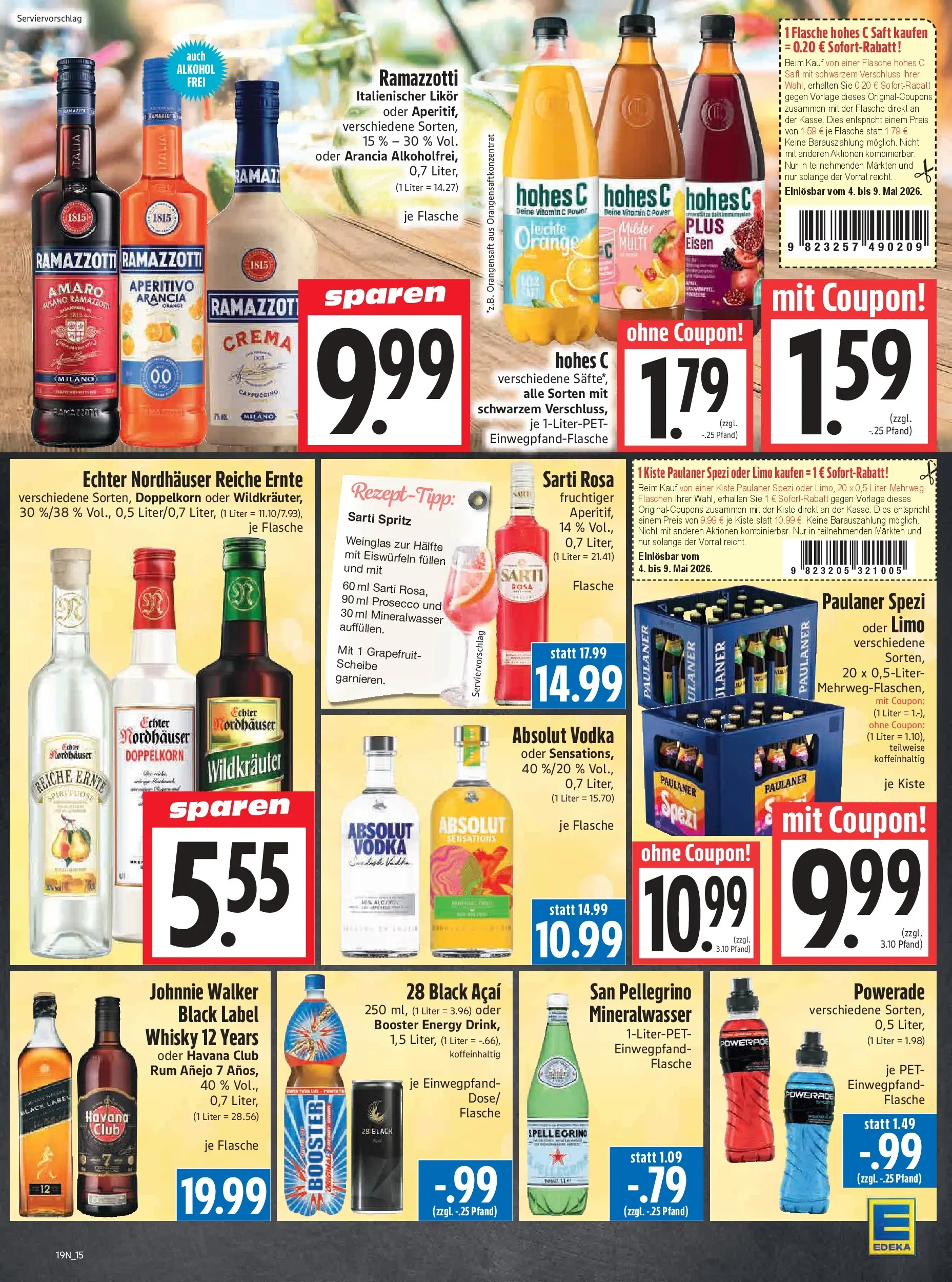 Angebote - Edeka Hahner: Wochenangebote (ab 03.05.2026) zum Blättern | Seite: 17 | Produkte: Havana club, Whisky, Paulaner spezi, Ramazzotti