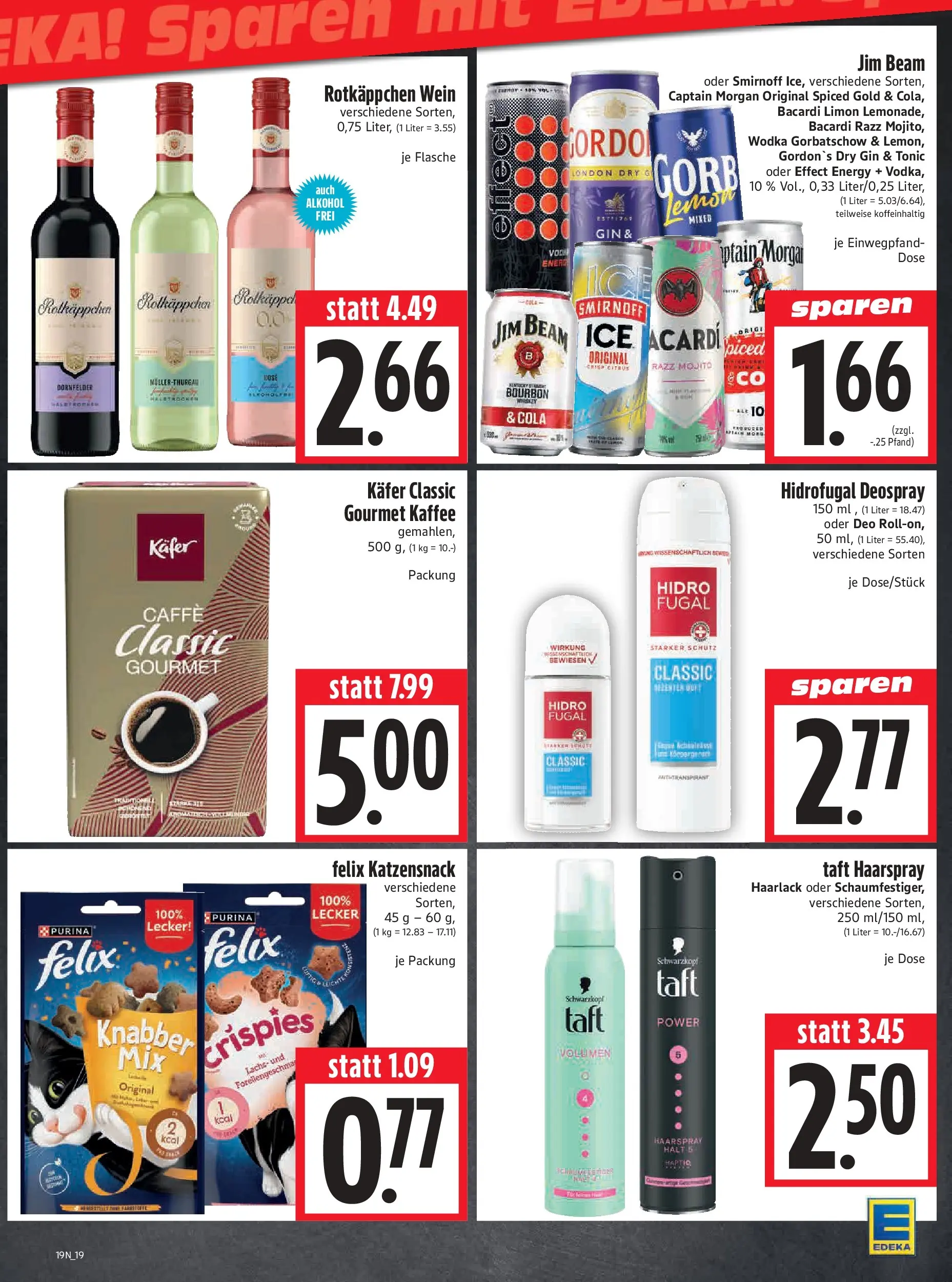 Angebote - Edeka Hahner: Wochenangebote (ab 03.05.2026) zum Blättern | Seite: 21 | Produkte: Jim beam, Cola, Haarspray, Wodka