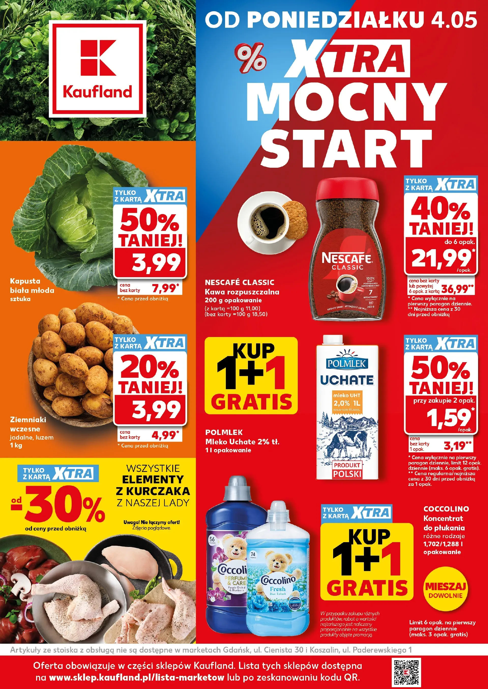 Kaufland - Kaufland Mocny Start ważne do 6.05 od 03.05.2026 - od jutra PDF | Strona: 1 | Produkty: Karta, Kawa rozpuszczalna, Kawa, Ziemniaki