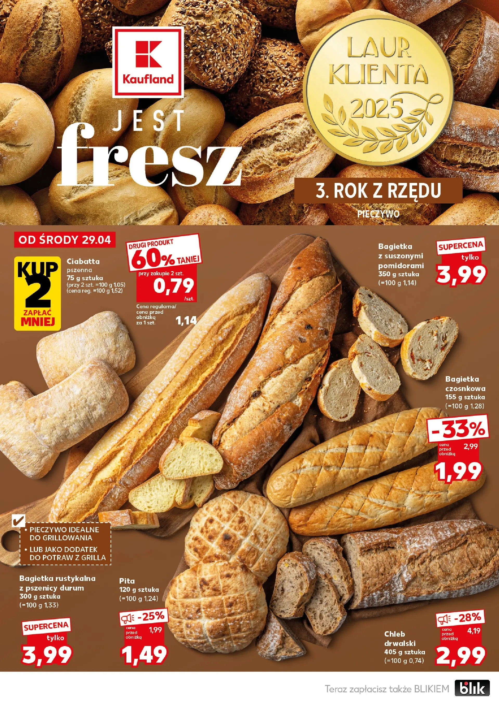 Kaufland - Kaufland Mocny Start ważne do 6.05 od 03.05.2026 - od jutra PDF | Strona: 20 | Produkty: Bagietka czosnkowa, Bagietka, Chleb, Pita
