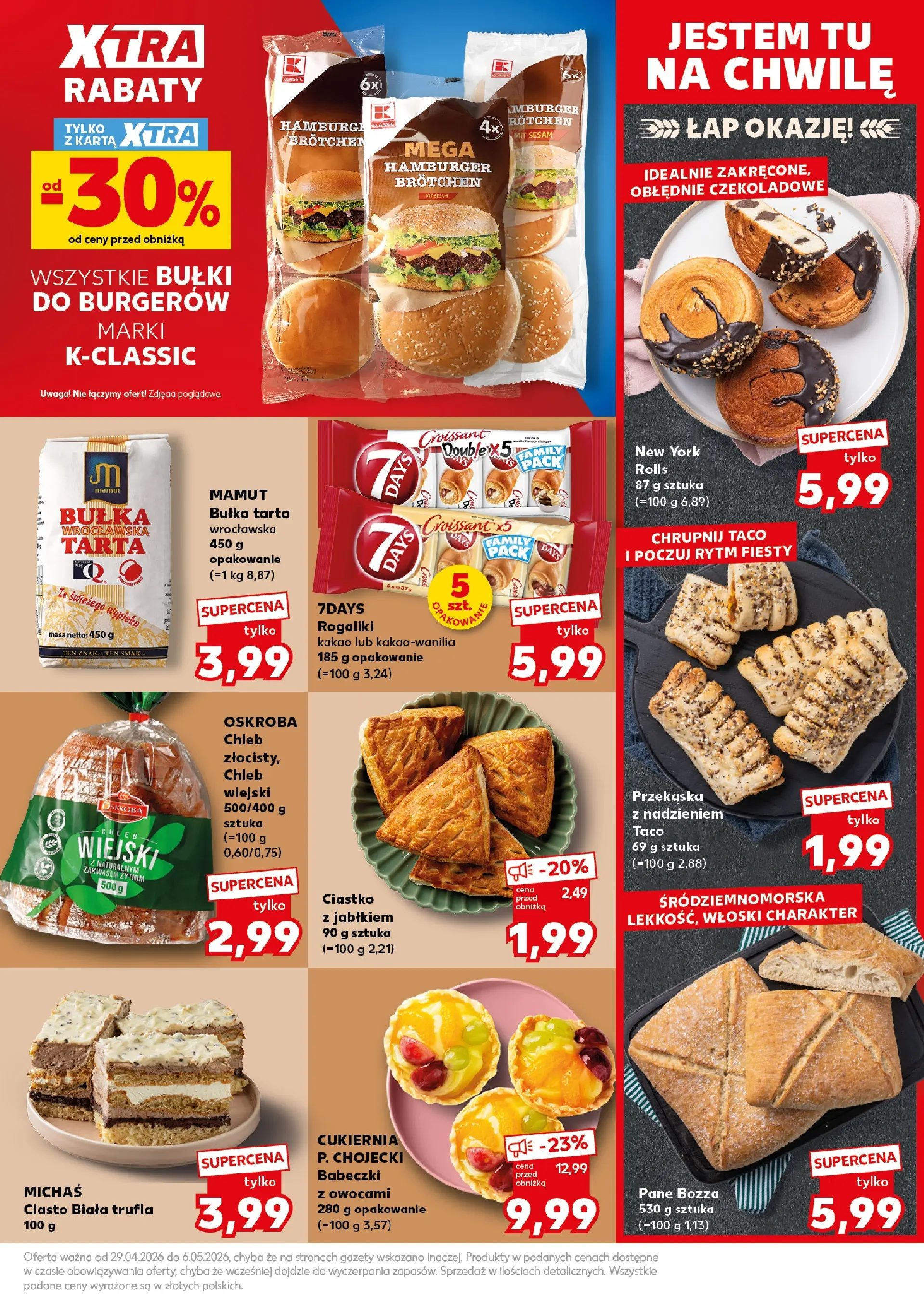 Kaufland - Kaufland Mocny Start ważne do 6.05 od 03.05.2026 - od jutra PDF | Strona: 21 | Produkty: Karta, Bułka tarta, Bułka, Babeczki