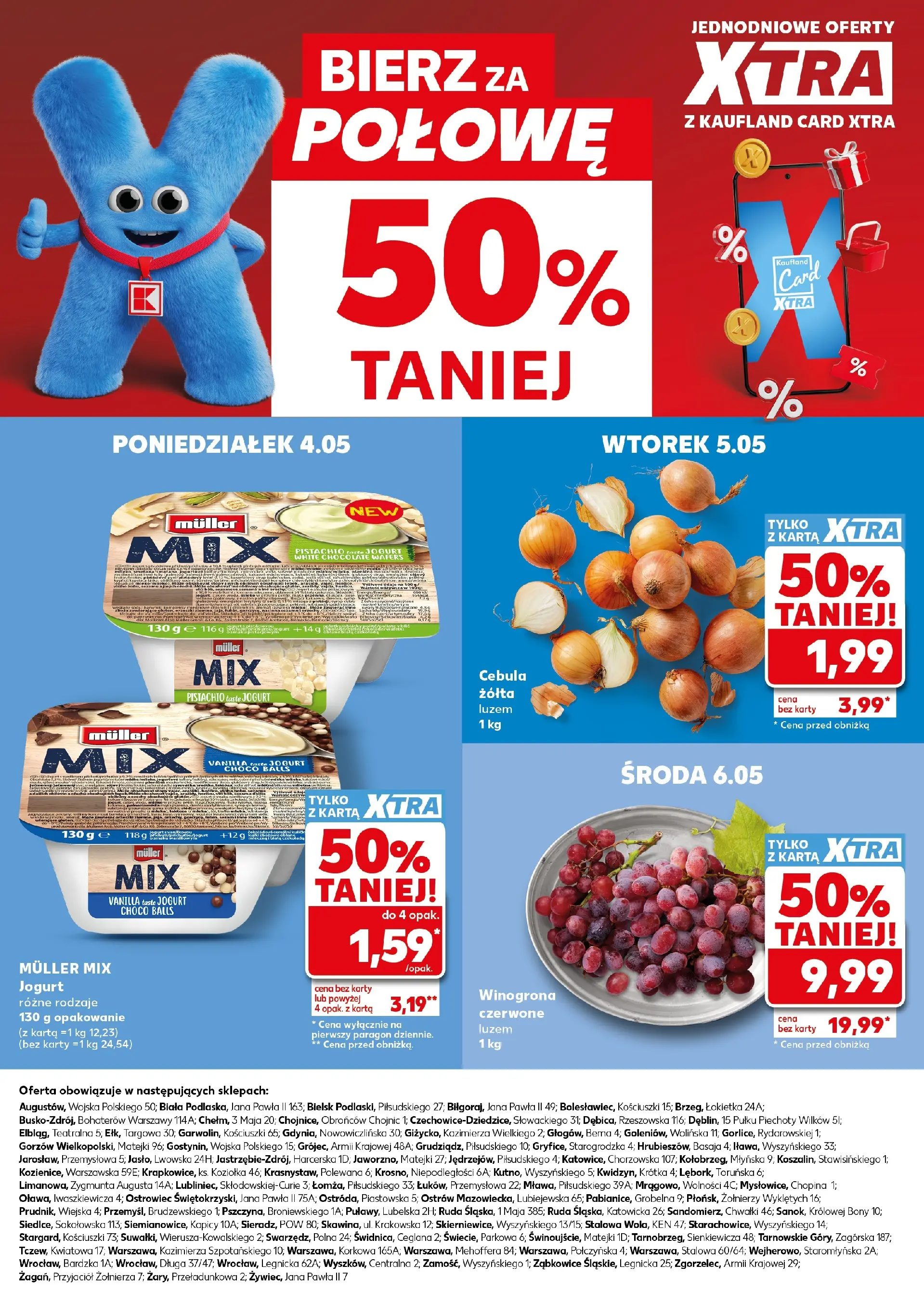 Kaufland - Kaufland Mocny Start ważne do 6.05 od 03.05.2026 - od jutra PDF | Strona: 30 | Produkty: Karta, Winogrona, Mleko, Jogurt
