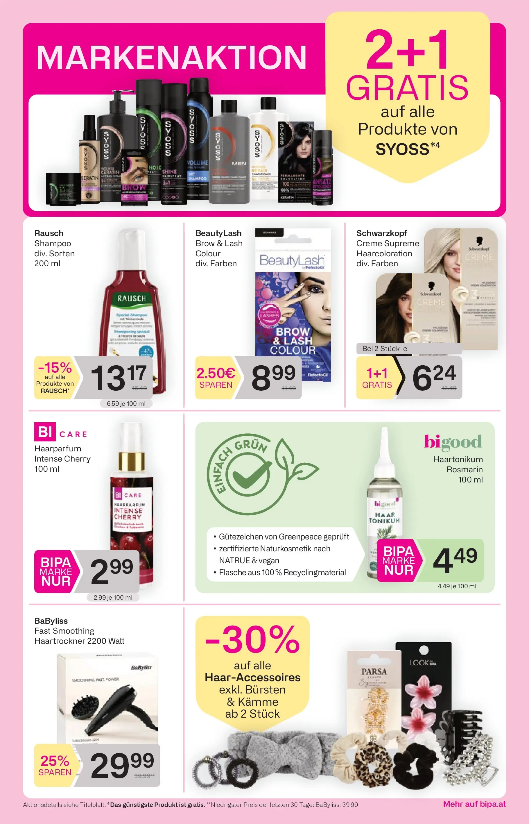 Bipa - BIPA: Flugblatt - gültig bis 29.04.2026 von 29.04.2026 - Aktuelle Angebote | Seite: 7 | Produkte: Haartrockner, Shampoo, Creme