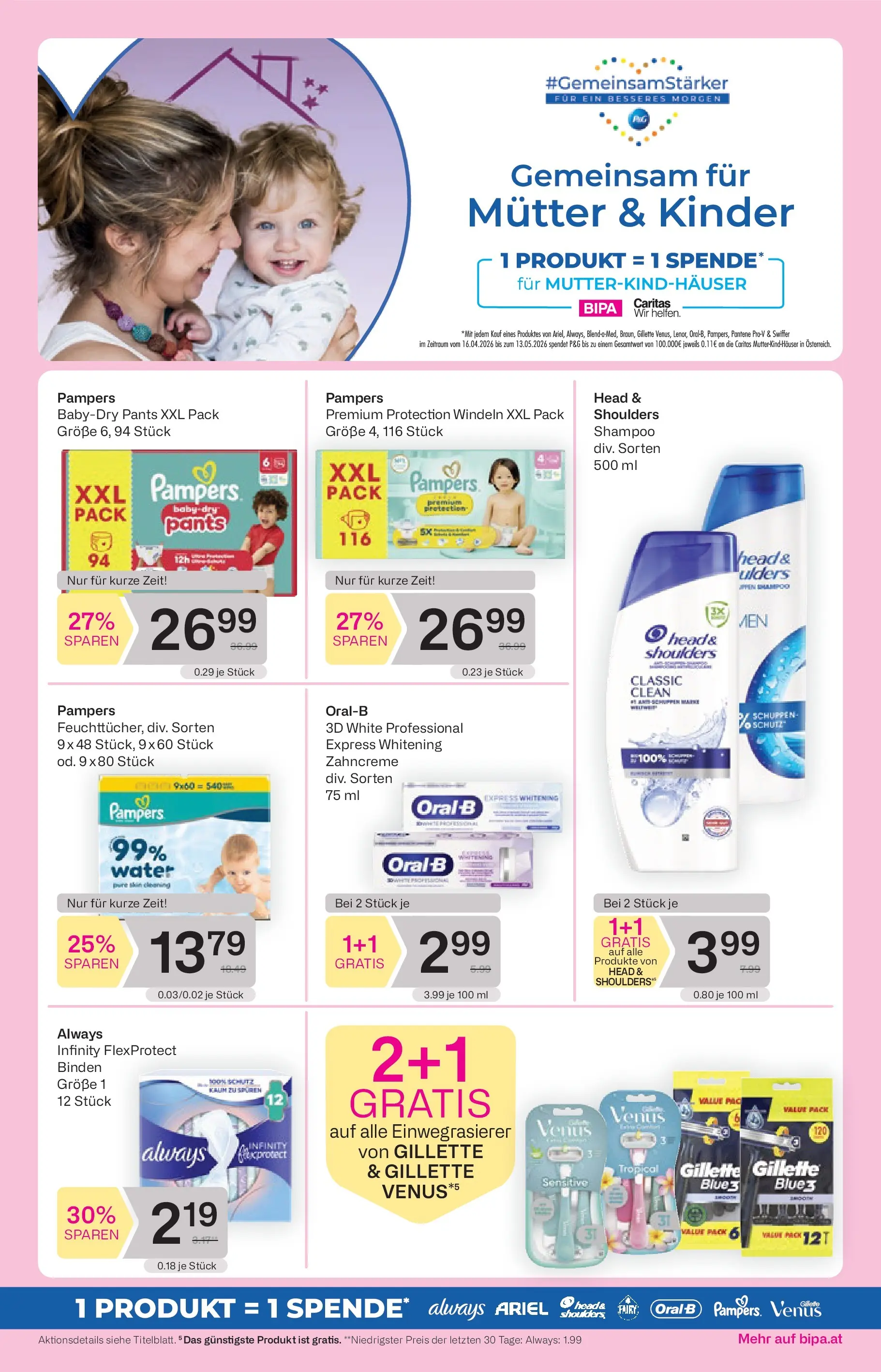 Bipa - BIPA: Flugblatt - gültig bis 29.04.2026 von 29.04.2026 - Aktuelle Angebote | Seite: 11 | Produkte: Pampers, Shampoo