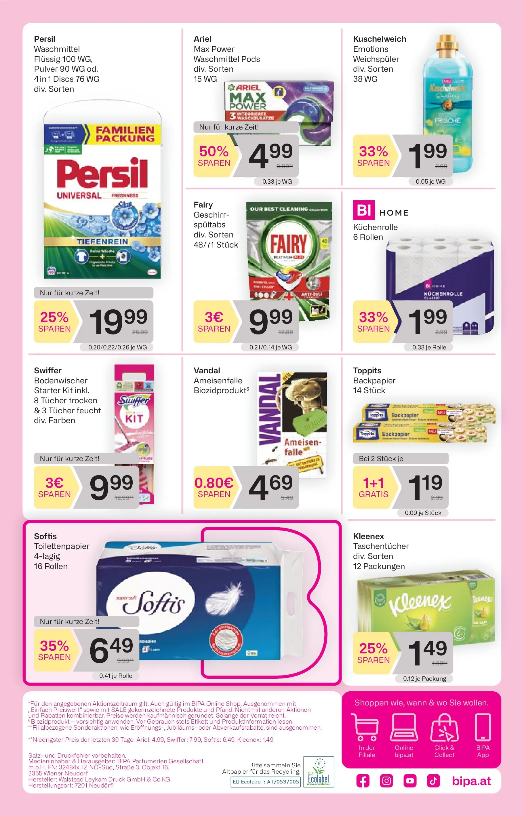 Bipa - BIPA: Flugblatt - gültig bis 29.04.2026 von 29.04.2026 - Aktuelle Angebote | Seite: 12 | Produkte: Weichspüler, Waschmittel