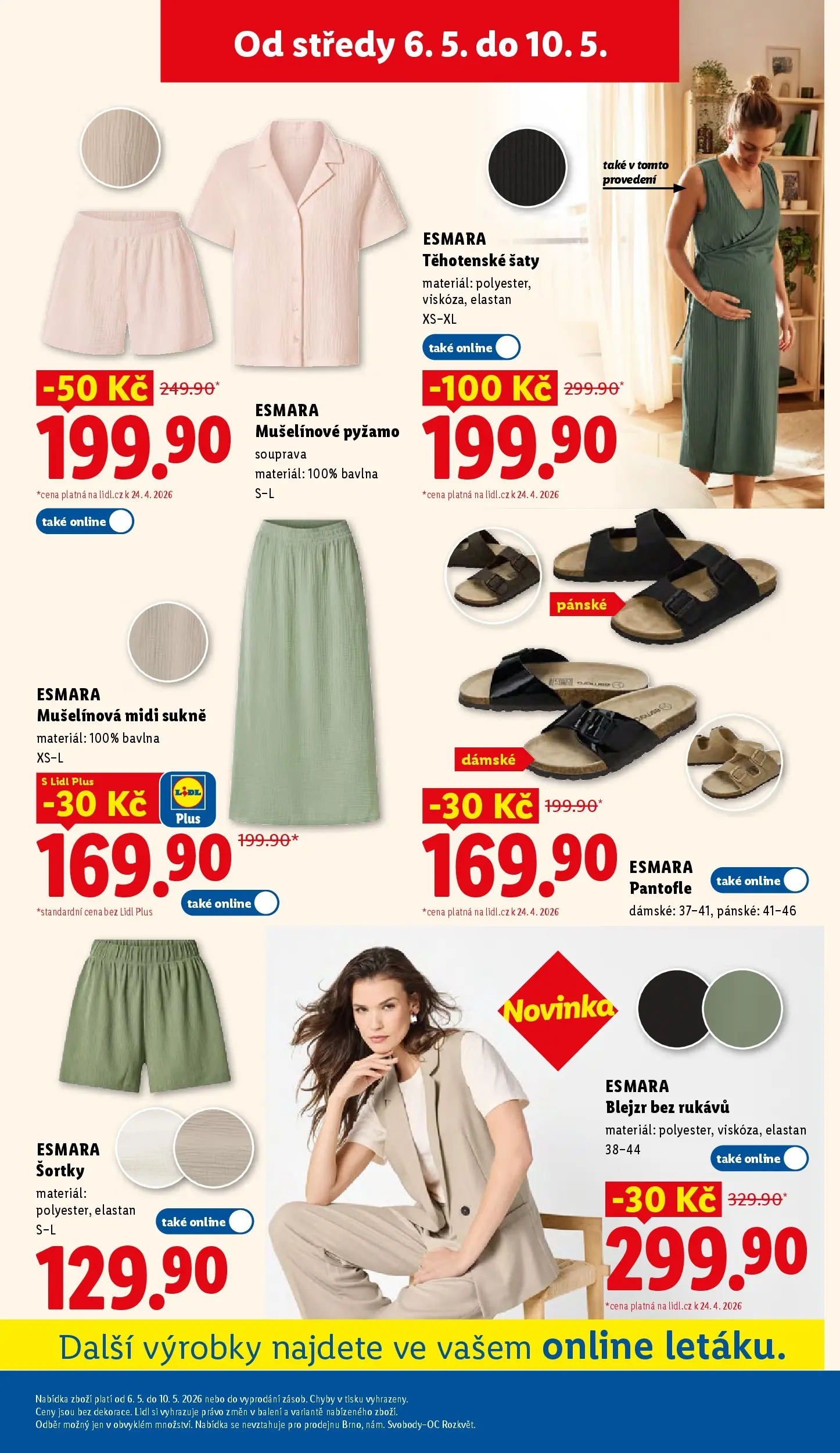 Lidl leták od 06.05.2026 - Nový akční leták | Strana: 31 | Produkty: Šaty, Sukně, Pyžamo, Pantofle