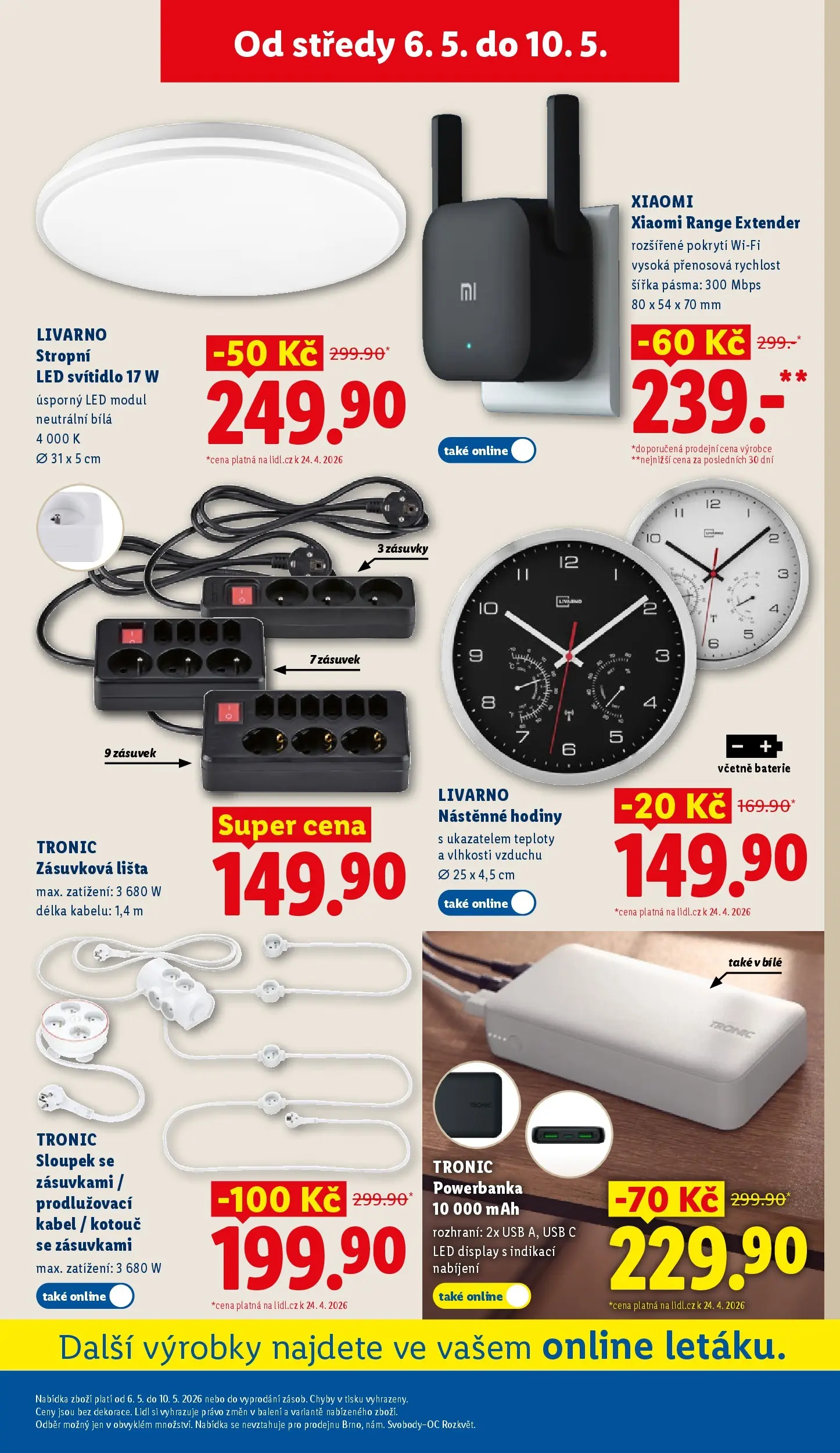Lidl leták od 06.05.2026 - Nový akční leták | Strana: 35 | Produkty: Hodiny, Powerbanka, USB, Xiaomi