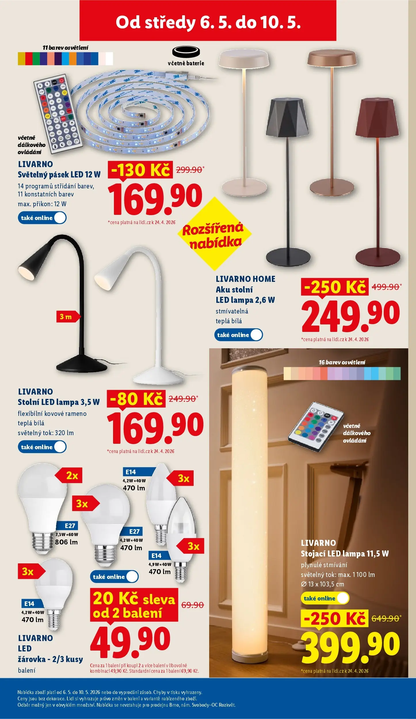 Lidl leták od 06.05.2026 - Nový akční leták | Strana: 37 | Produkty: LED lampa, Baterie, Lampa, LED