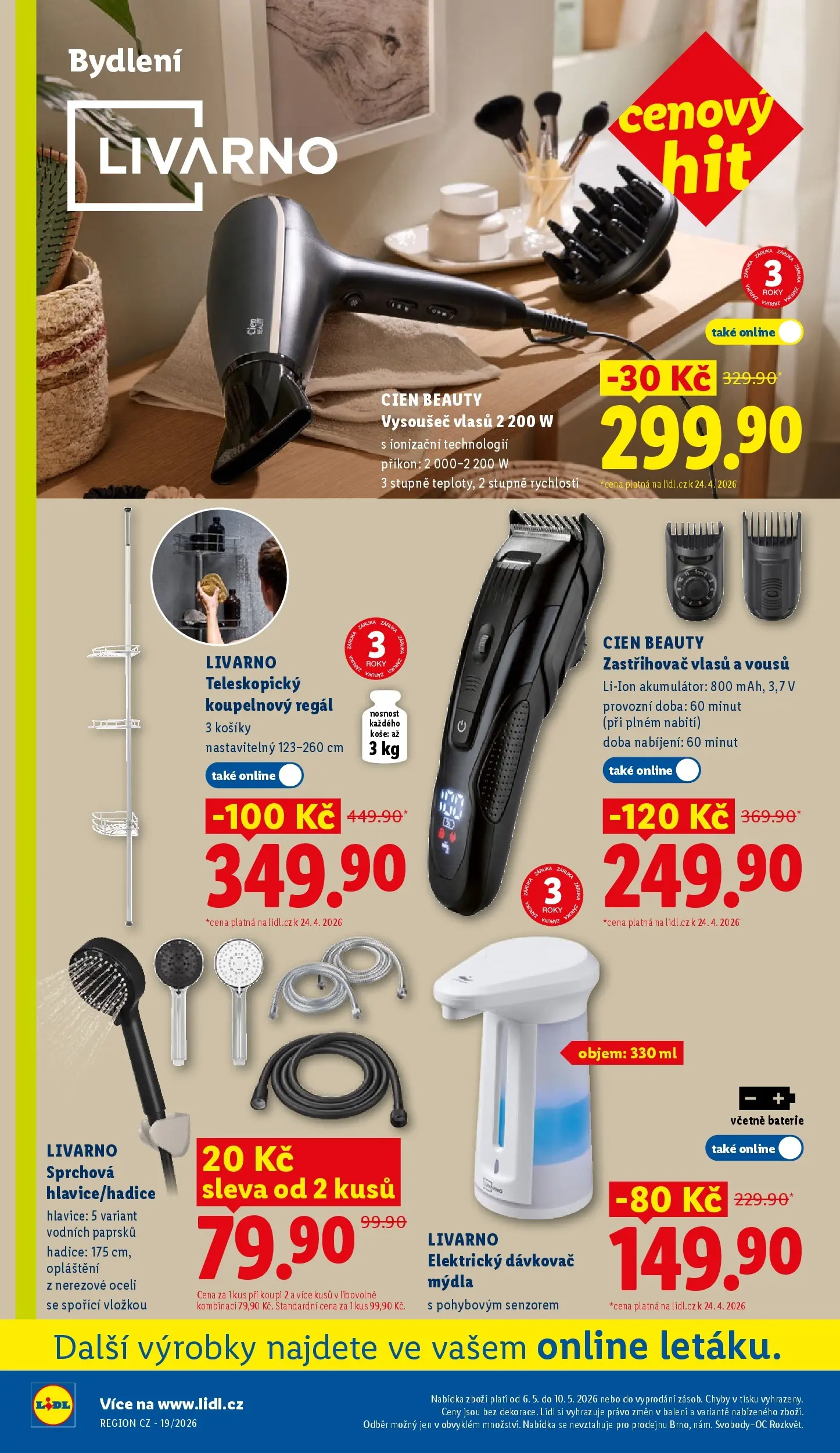 Lidl leták od 06.05.2026 - Nový akční leták | Strana: 38 | Produkty: Cien, Dávkovač, Zastřihovač, Regál