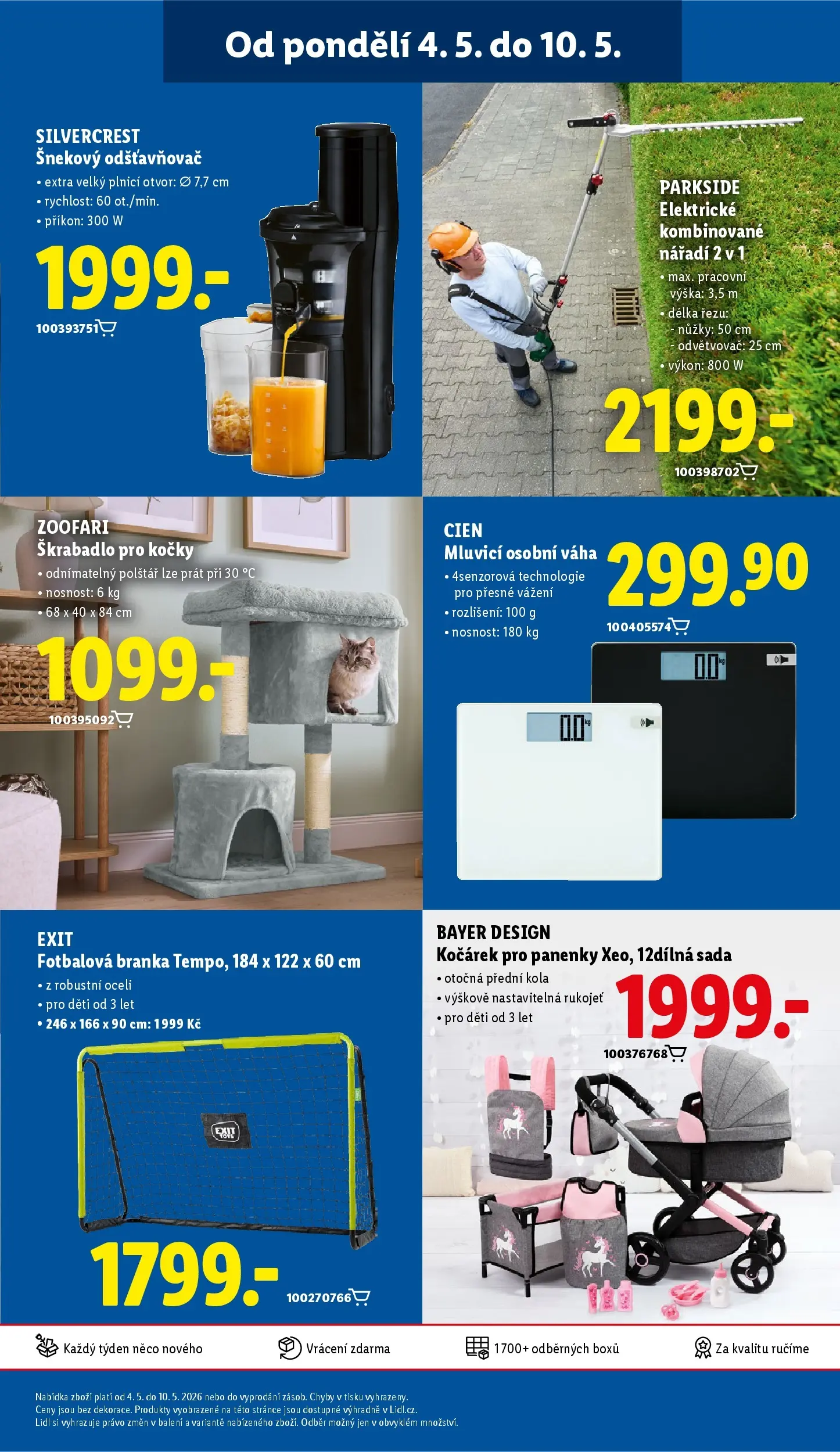Lidl leták od 06.05.2026 - Nový akční leták | Strana: 49 | Produkty: Parkside, Osobní váha, Kočárek, Odšťavňovač