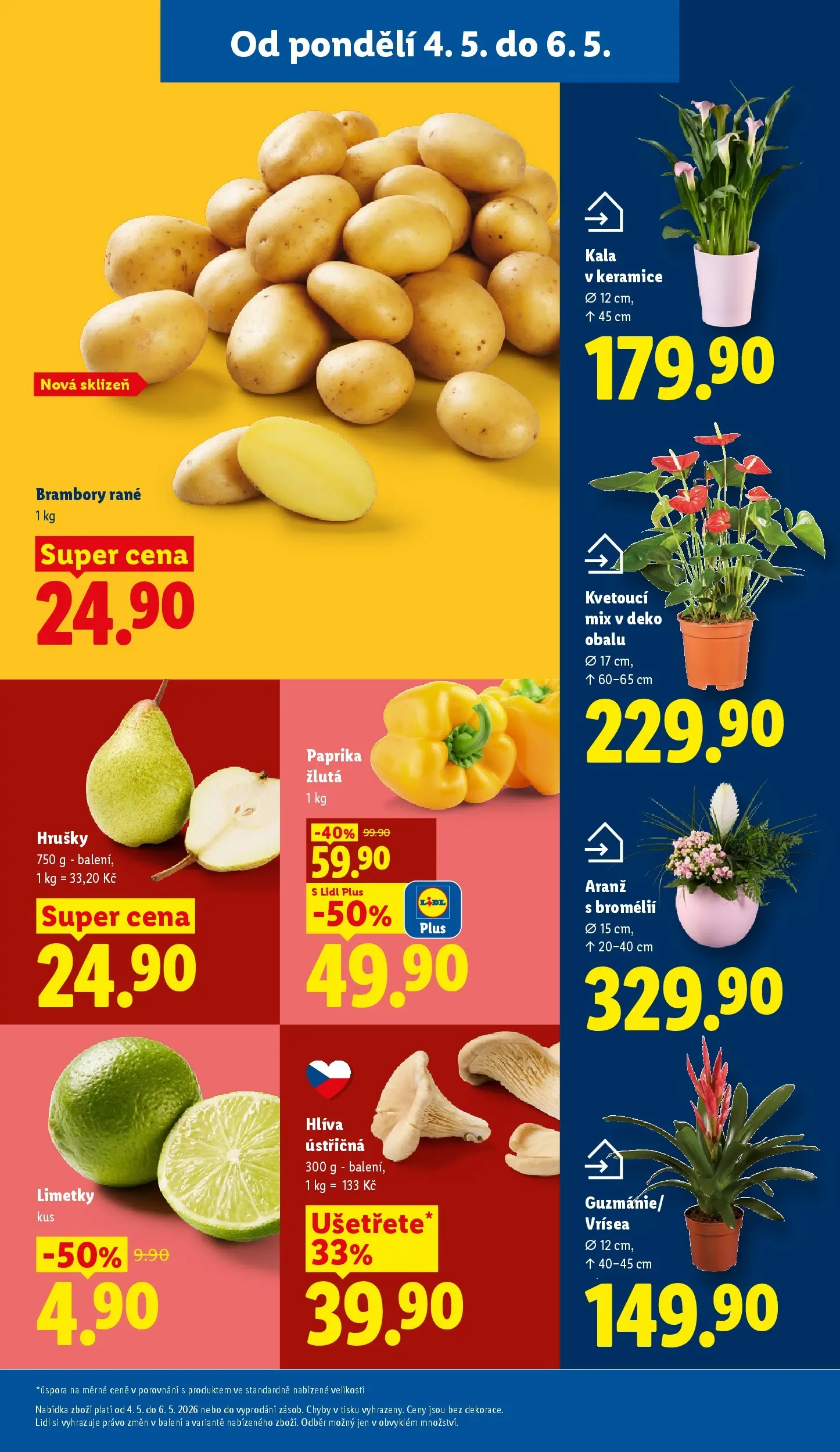 Lidl leták od 06.05.2026 - Nový akční leták | Strana: 11 | Produkty: Hlíva ústřičná, Hrušky, Limetky, Brambory