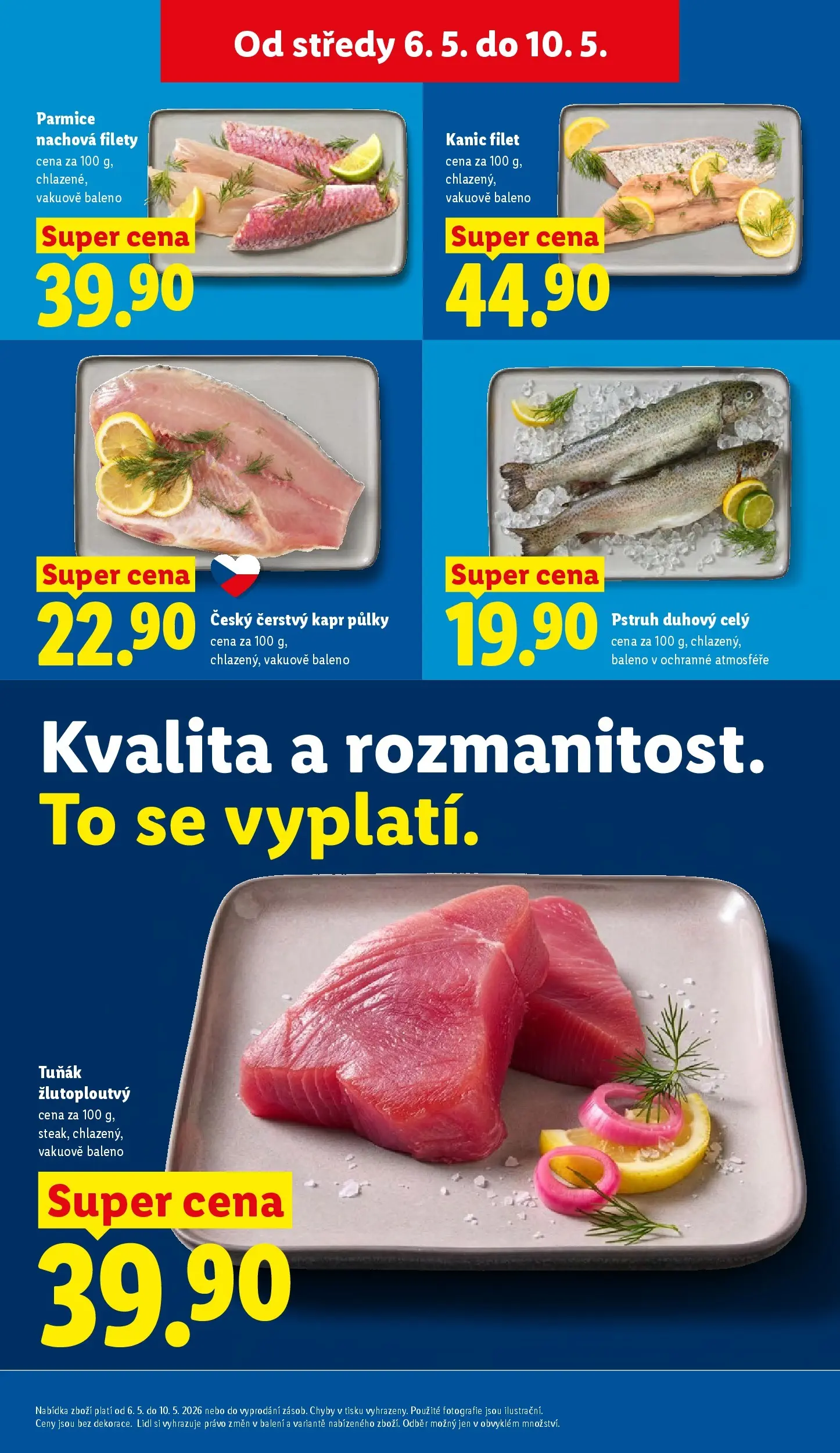Lidl leták od 06.05.2026 - Nový akční leták | Strana: 13 | Produkty: Tuňák, Pstruh, Filet, Kapr
