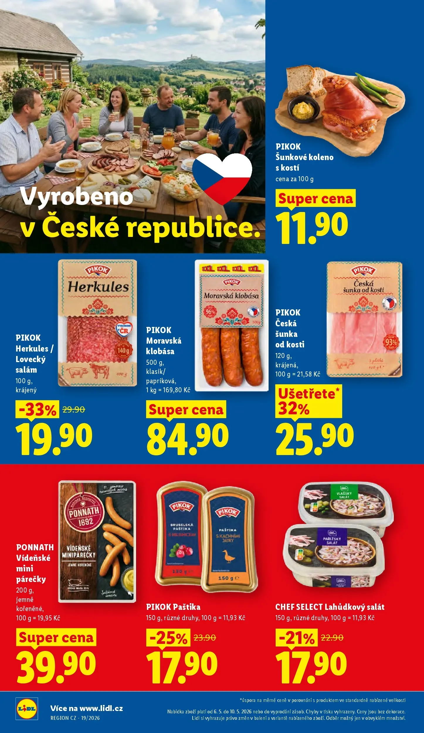 Lidl leták od 06.05.2026 - Nový akční leták | Strana: 16 | Produkty: Klobása, Paštika, Lovecký salám, Pikok