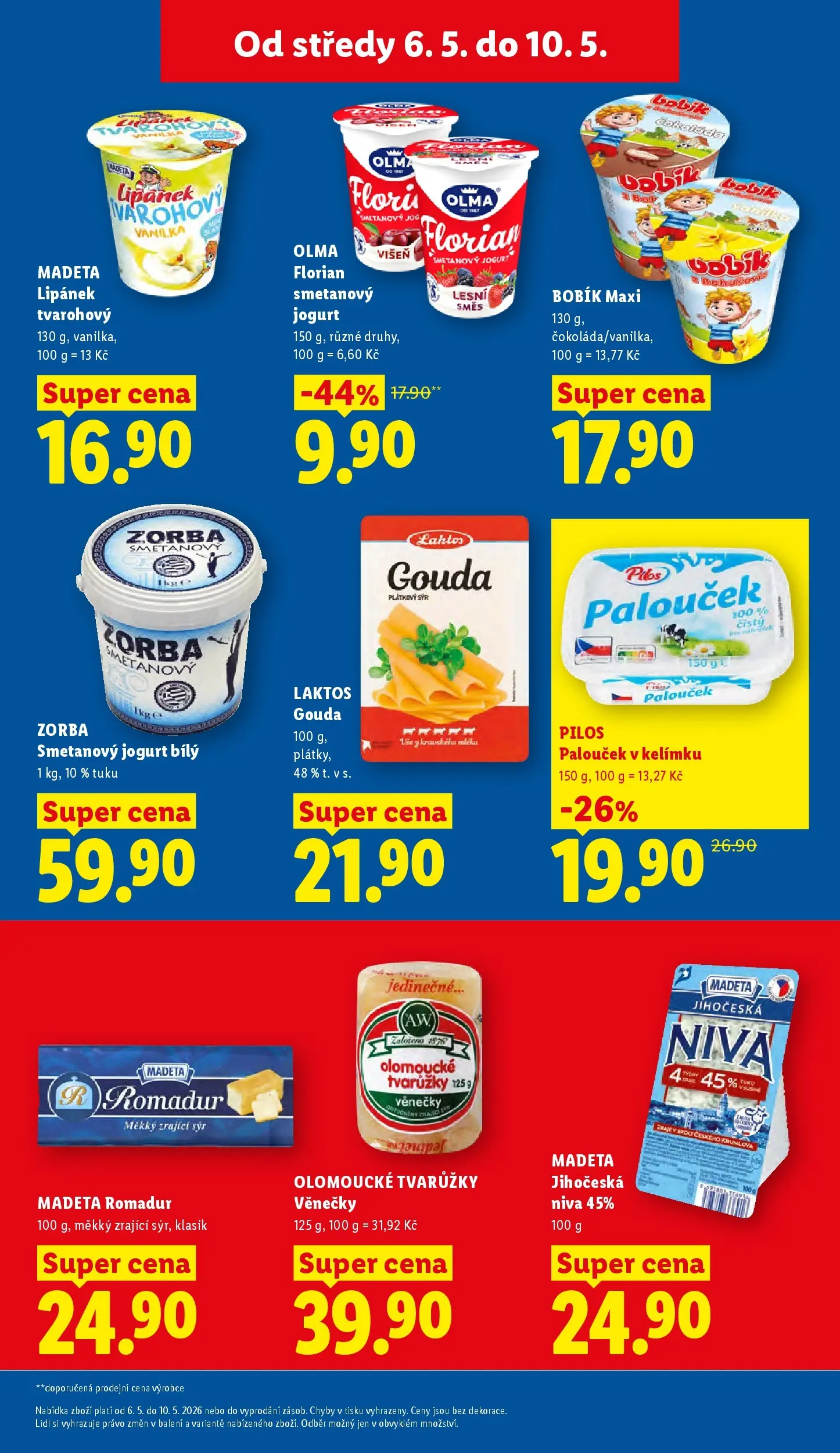 Lidl leták od 06.05.2026 - Nový akční leták | Strana: 17 | Produkty: Lipánek, Sýr, Smetanový jogurt, Jogurt