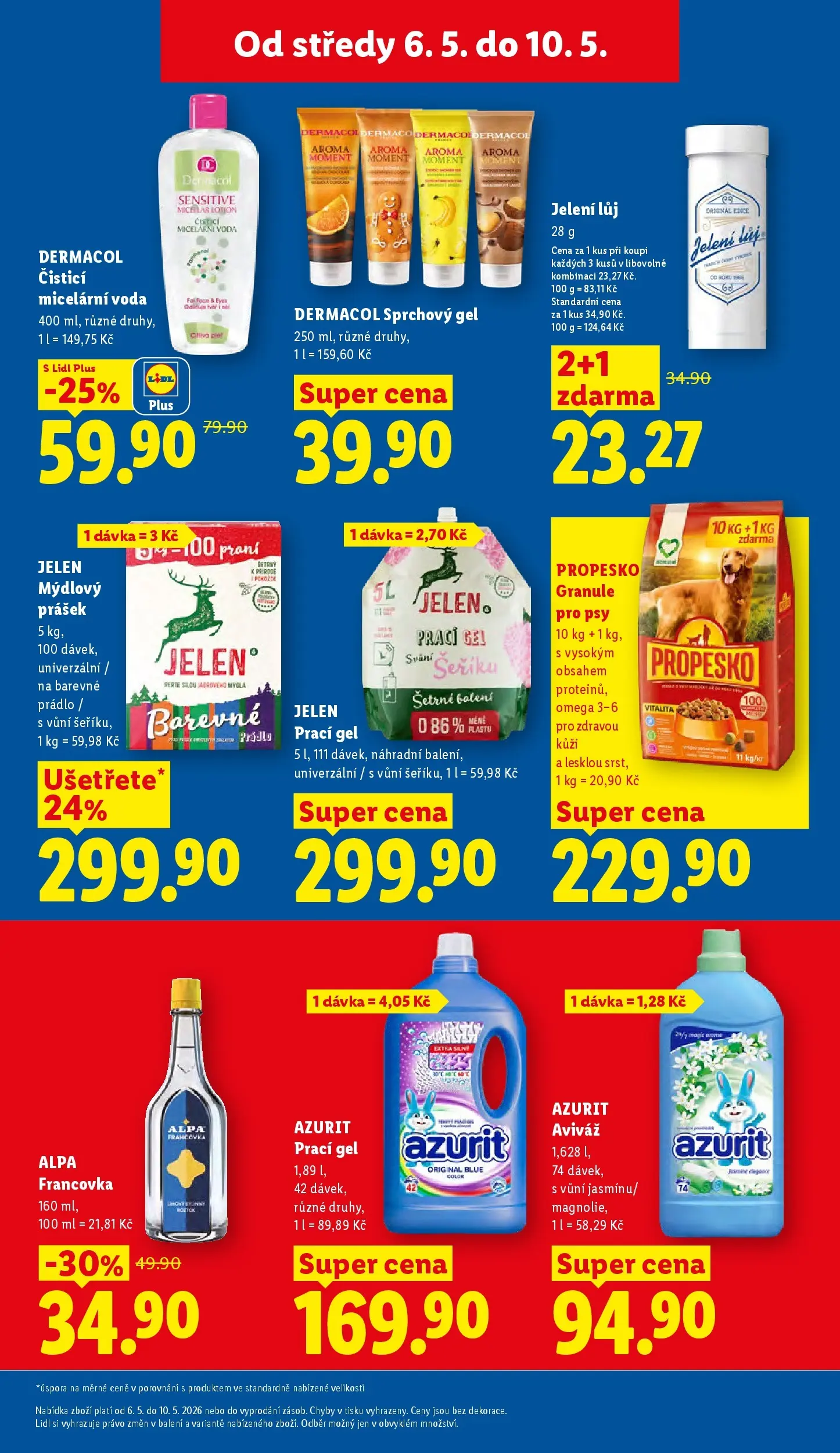 Lidl leták od 06.05.2026 - Nový akční leták | Strana: 21 | Produkty: Voda, Granule, Jelen, Propesko granule