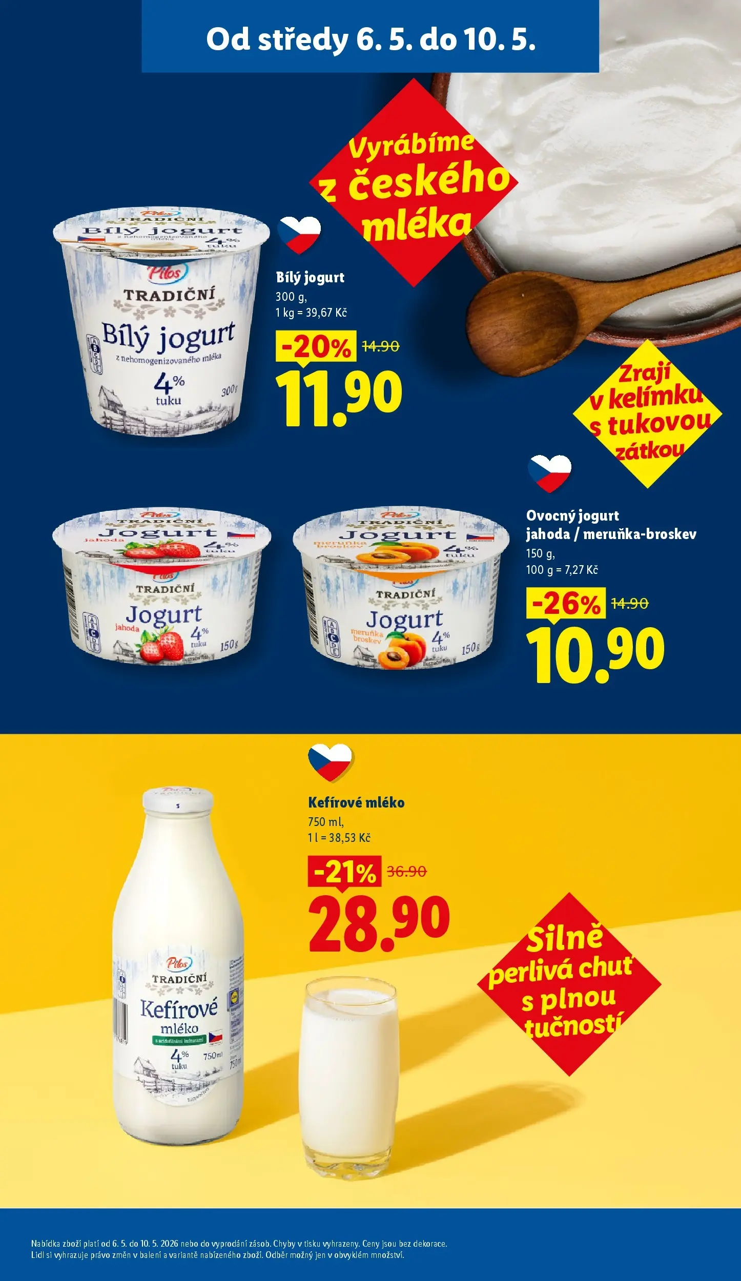 Lidl leták od 06.05.2026 - Nový akční leták | Strana: 25 | Produkty: Kefír, Mléko, Jogurt, Bílý jogurt