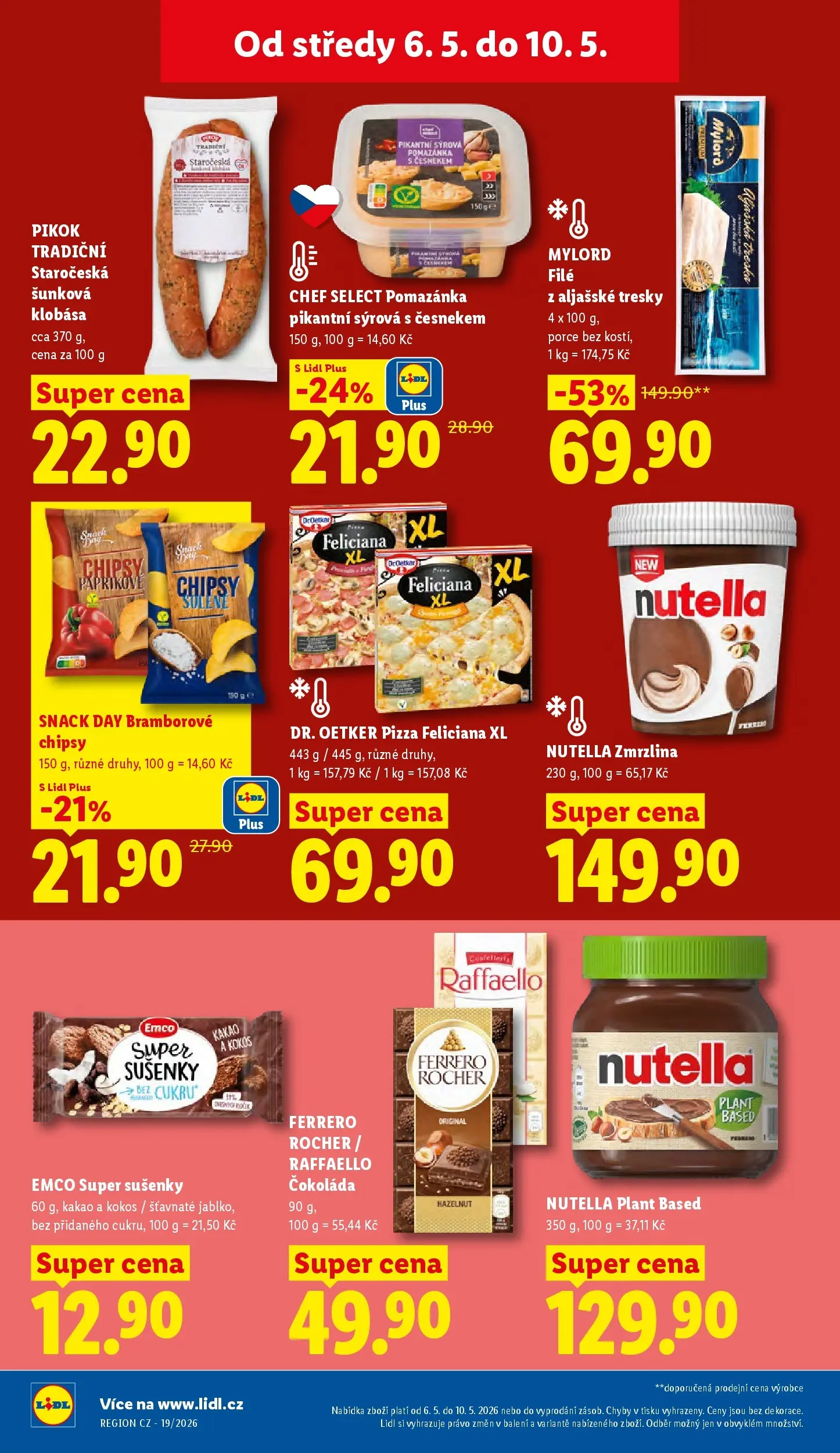 Lidl leták od 06.05.2026 - Nový akční leták | Strana: 26 | Produkty: Čokoláda, Zmrzlina, Klobása, Pikok