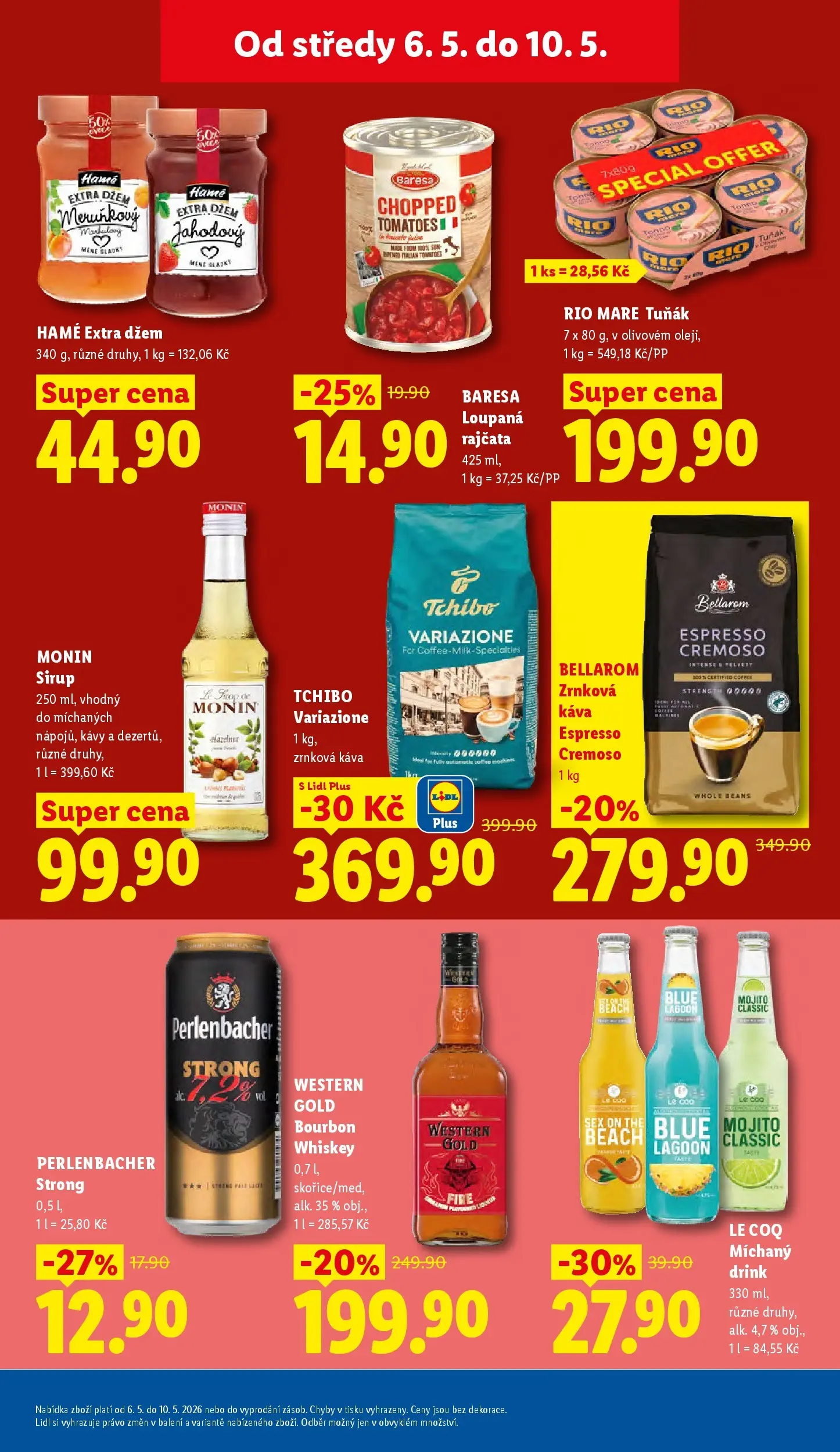 Lidl leták od 06.05.2026 - Nový akční leták | Strana: 27 | Produkty: Tuňák Rio Mare, Tchibo, Zrnková káva, Perlenbacher