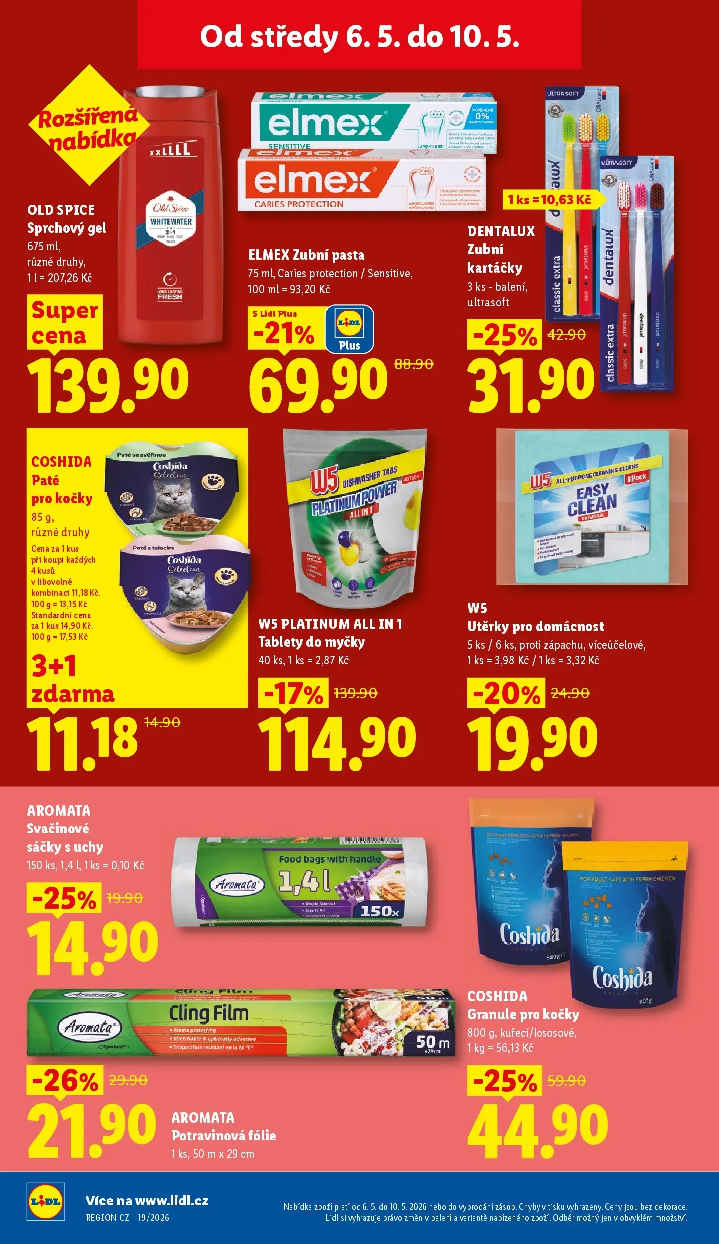 Lidl leták od 06.05.2026 - Nový akční leták | Strana: 28 | Produkty: Sprchový gel, Elmex, Svačinové sáčky, Granule pro kočky