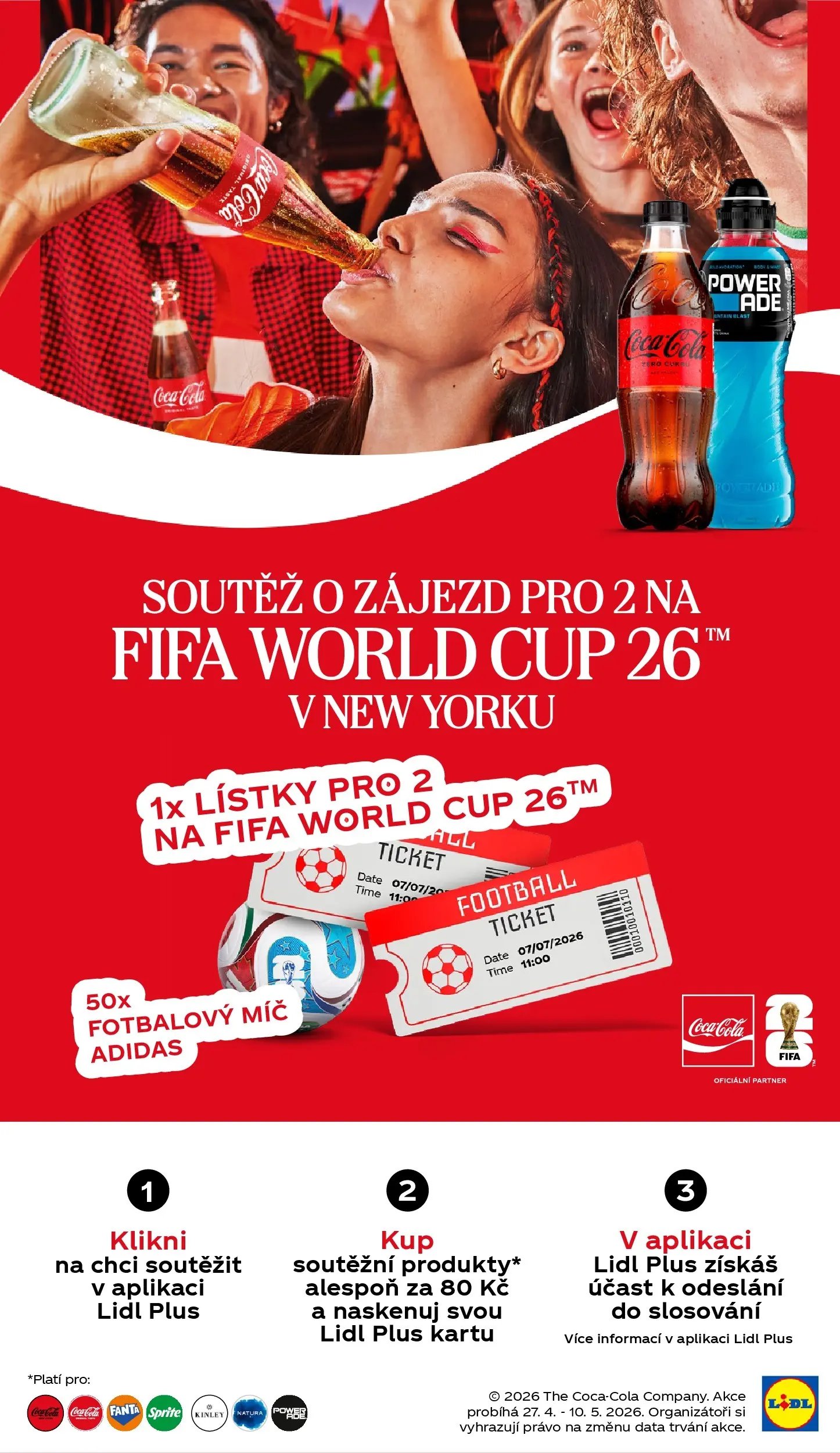 Lidl leták od 06.05.2026 - Nový akční leták | Strana: 53 | Produkty: Fanta, Coca cola, Fotbalový míč, Cola