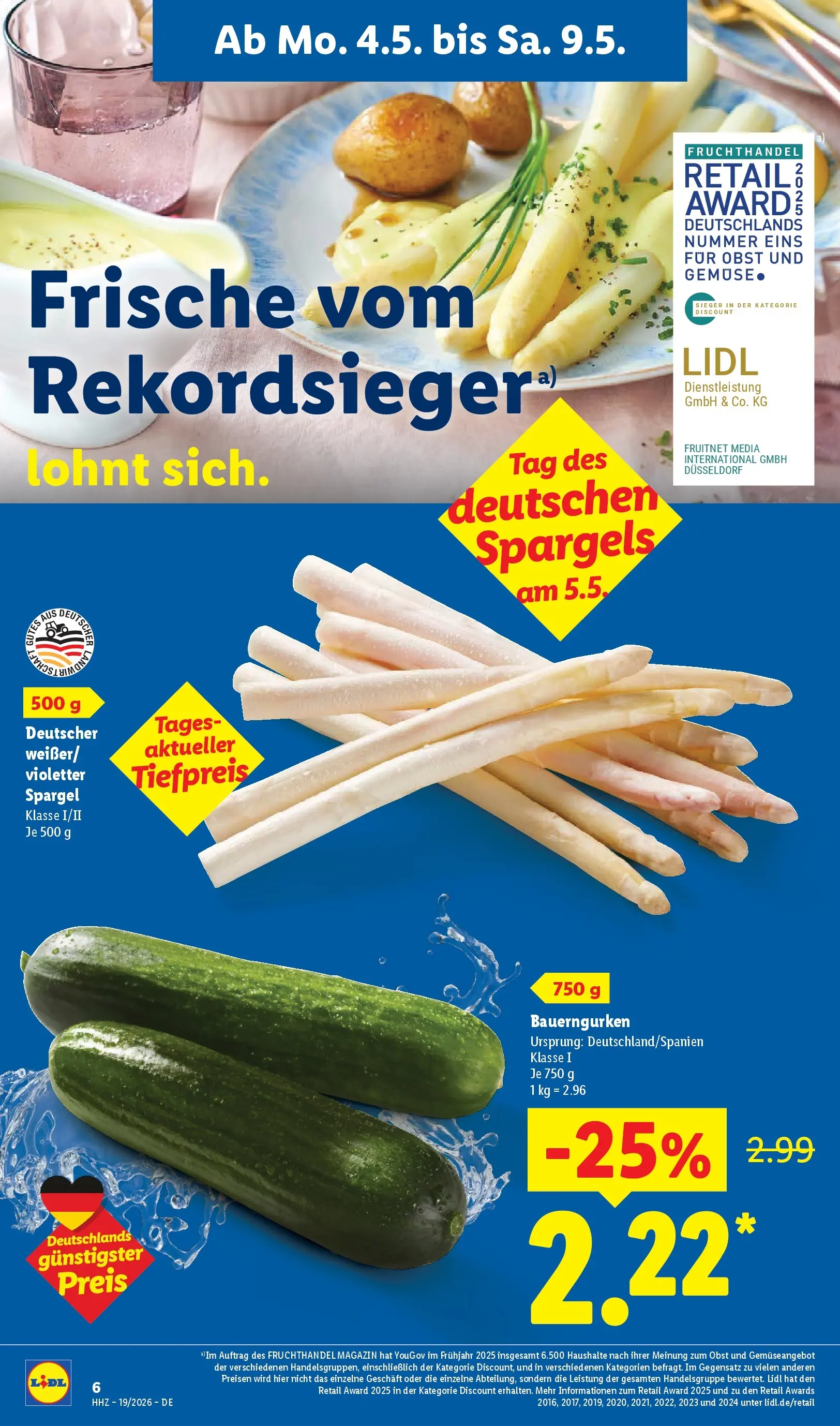 Lidl Prospekt Braunschweig (ab 04.05.2026) zum Blättern » Angebote | Seite: 10 | Produkte: Spargel, Gemüse, Obst