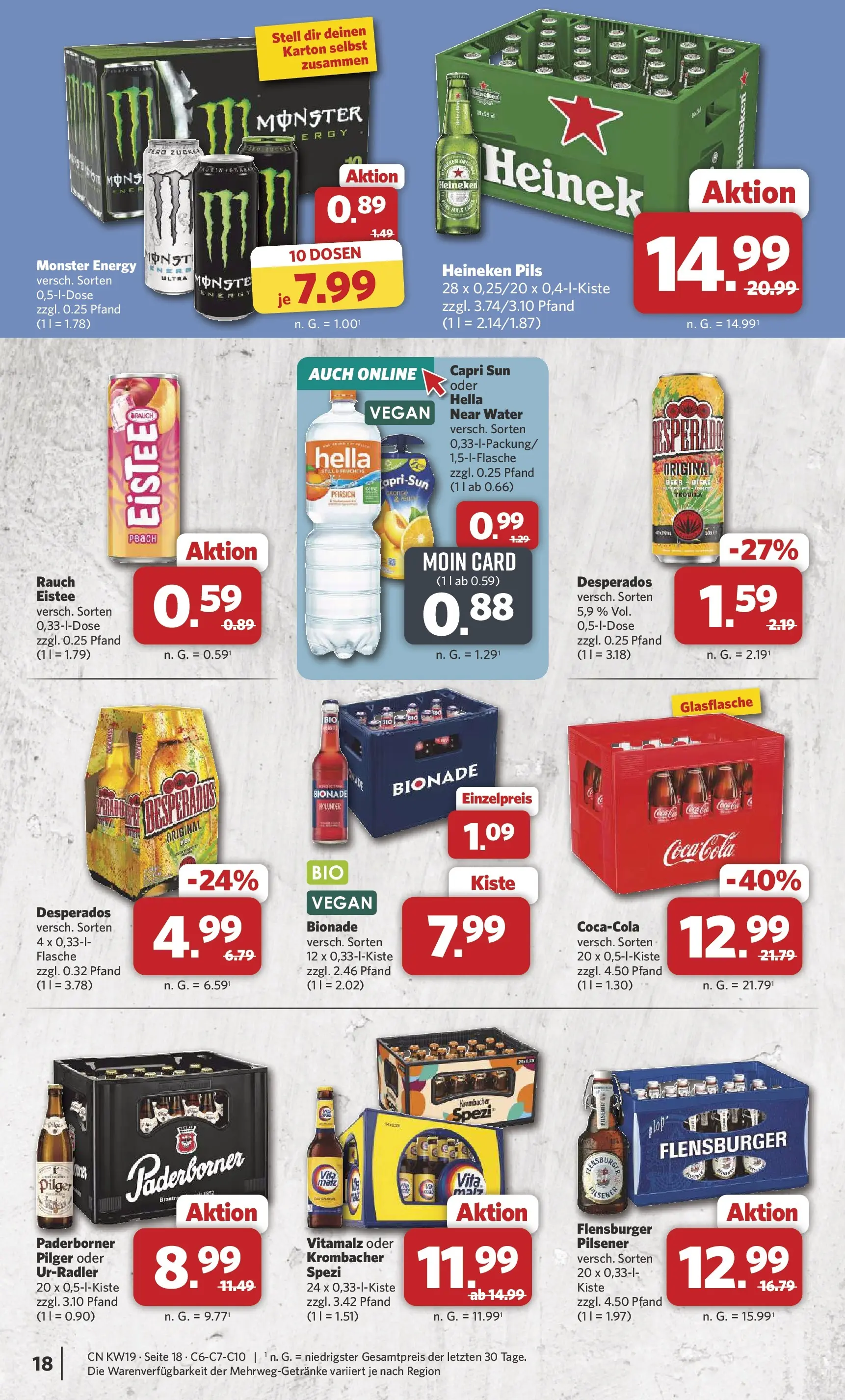 Combi Unsere Wochenangebote (ab 04.05.2026) zum Blättern | Seite: 18 | Produkte: Coca cola, Cola, Heineken, Hella