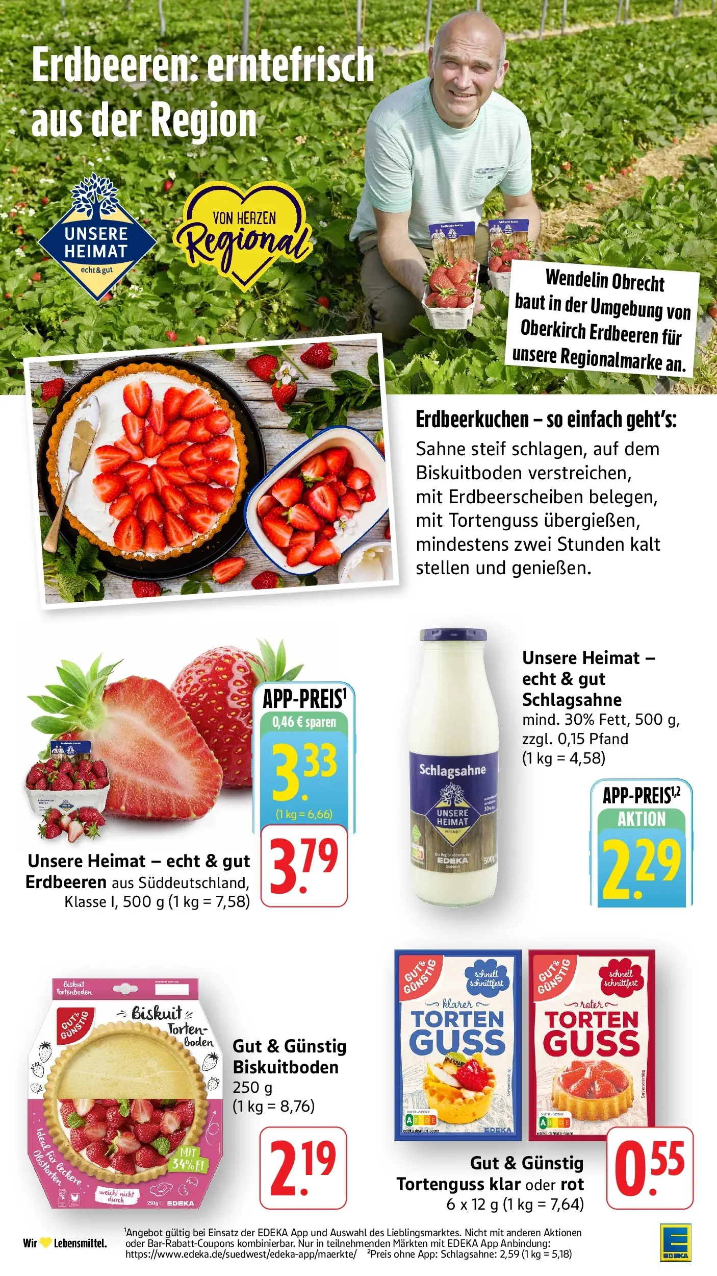 E center Prospekt Tübingen	 (ab 03.05.2026) zum Blättern | Seite: 11 | Produkte: Schlagsahne, Erdbeeren, Sahne