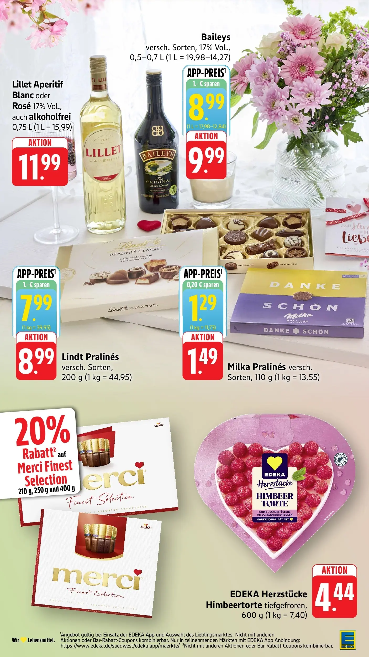 E center Prospekt Tübingen	 (ab 03.05.2026) zum Blättern | Seite: 26 | Produkte: Merci, Lillet, Baileys, Sahne