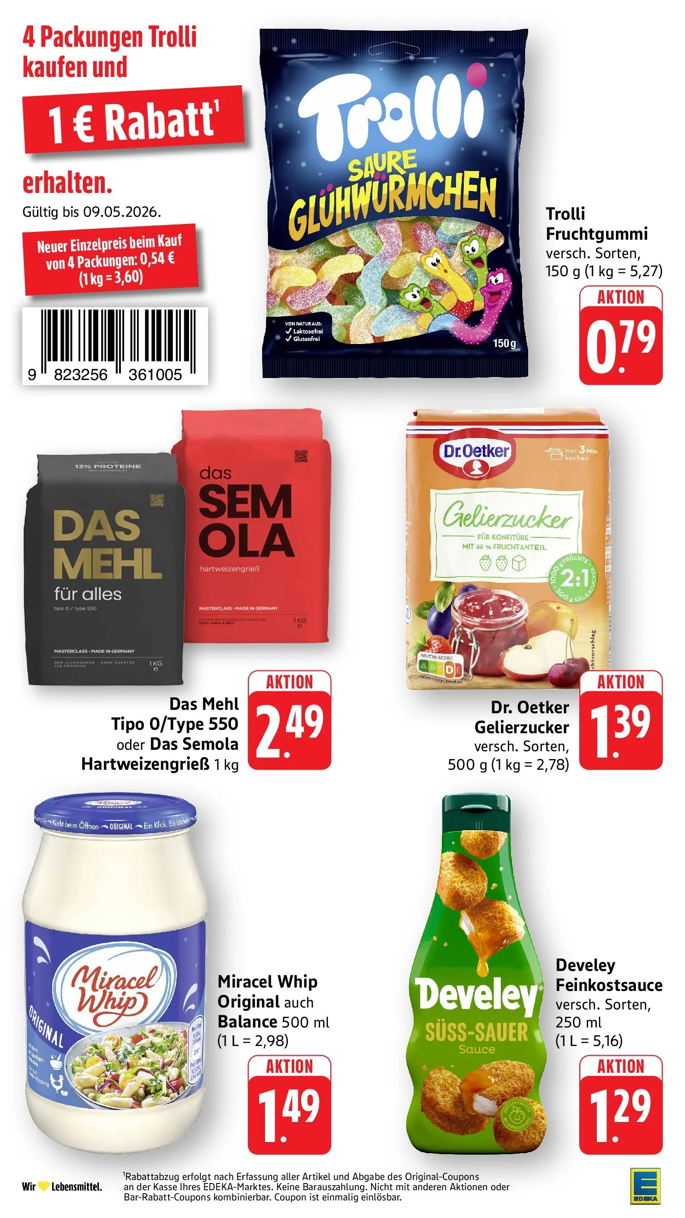 E center Prospekt Tübingen	 (ab 03.05.2026) zum Blättern | Seite: 40 | Produkte: Gelierzucker, Mehl, Miracel whip