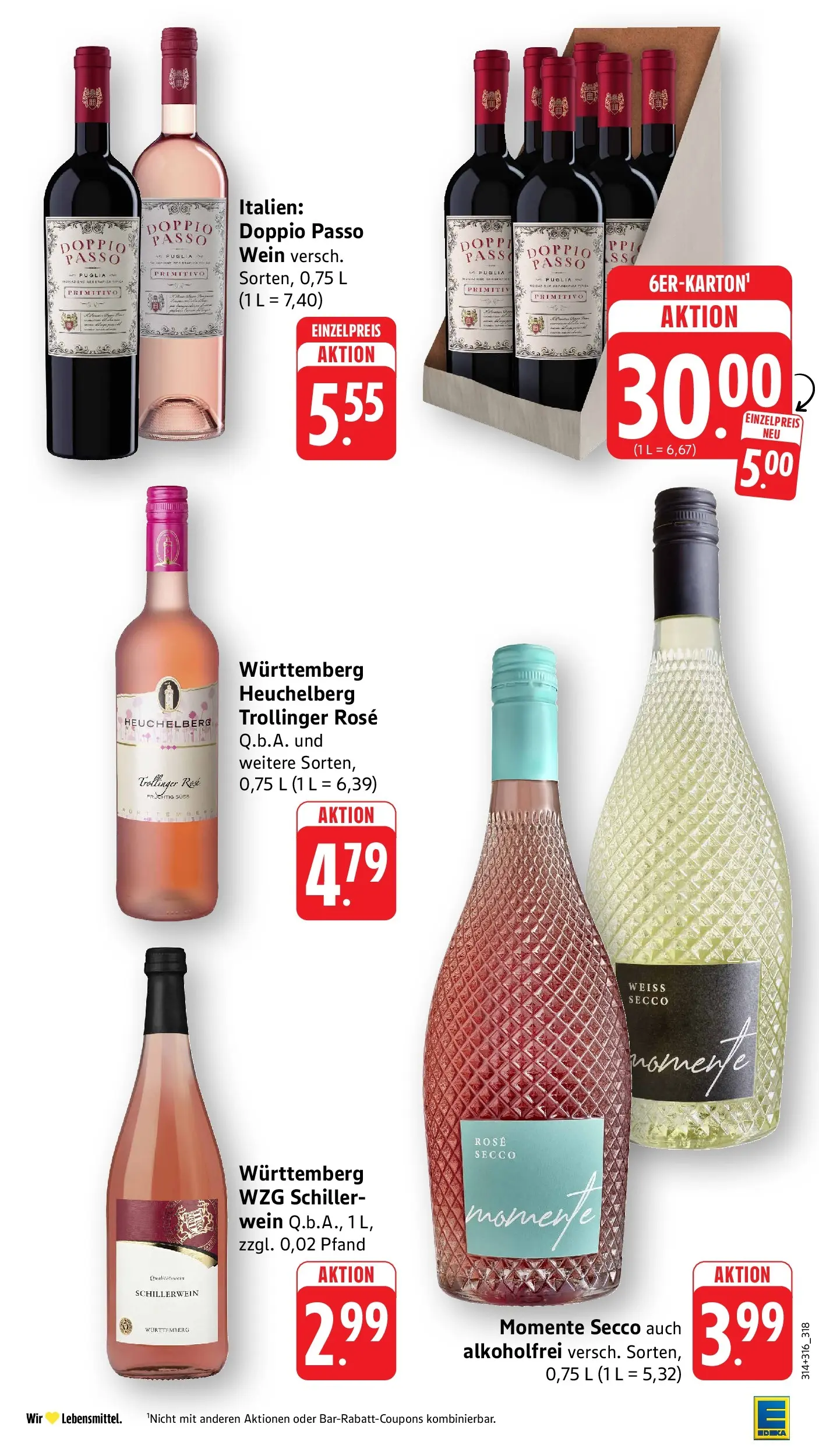 E center Prospekt Tübingen	 (ab 03.05.2026) zum Blättern | Seite: 46 | Produkte: Doppio Passo, Wein