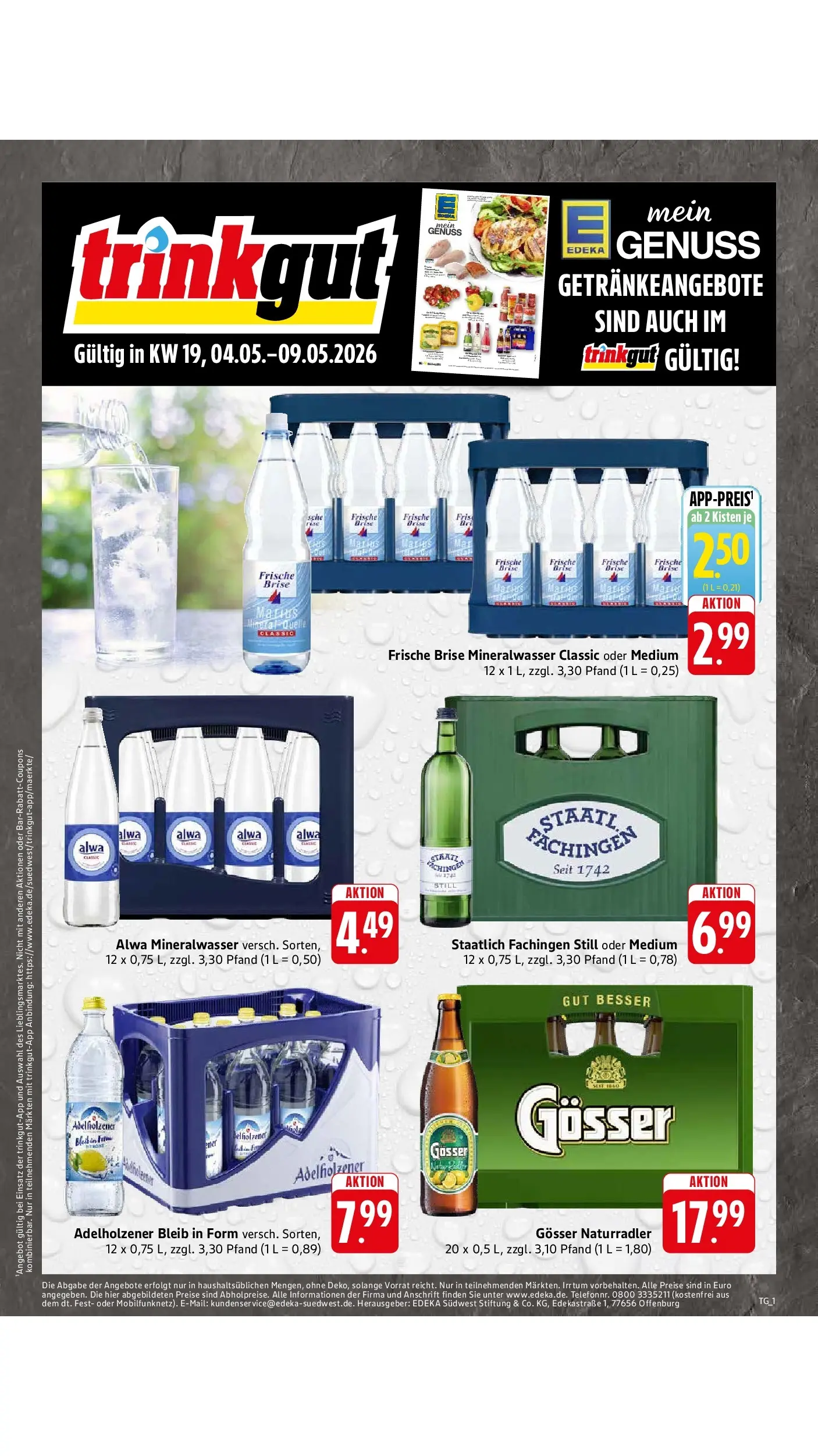 E center Prospekt Balingen	 (ab 03.05.2026) zum Blättern | Seite: 70 | Produkte: Adelholzener, Mineralwasser