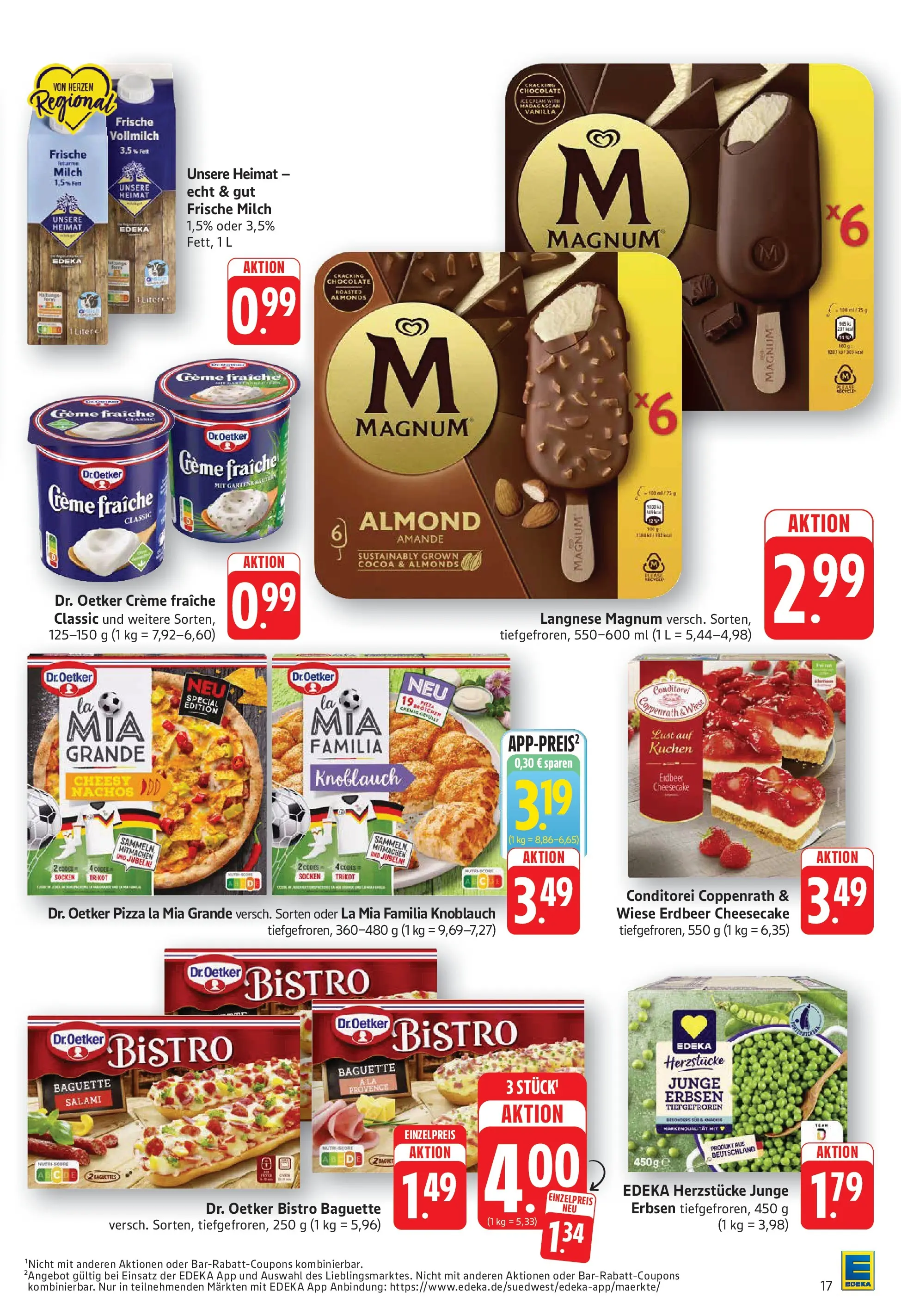 E center Prospekt Bad Bergzabern	 (ab 04.05.2026) zum Blättern | Seite: 19 | Produkte: Langnese, Milch, Baguette, Knoblauch