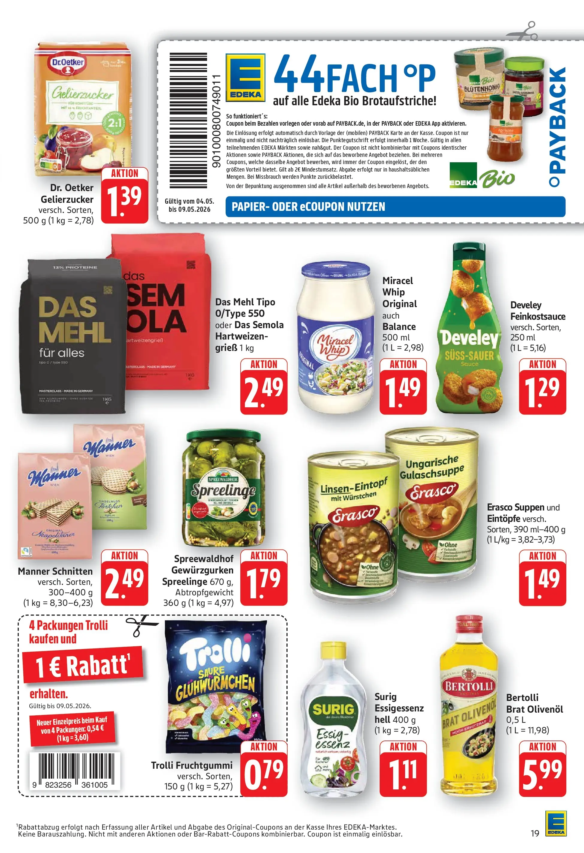 E center Prospekt Bad Bergzabern	 (ab 04.05.2026) zum Blättern | Seite: 21 | Produkte: Mehl, Olivenol, Küche, Erasco