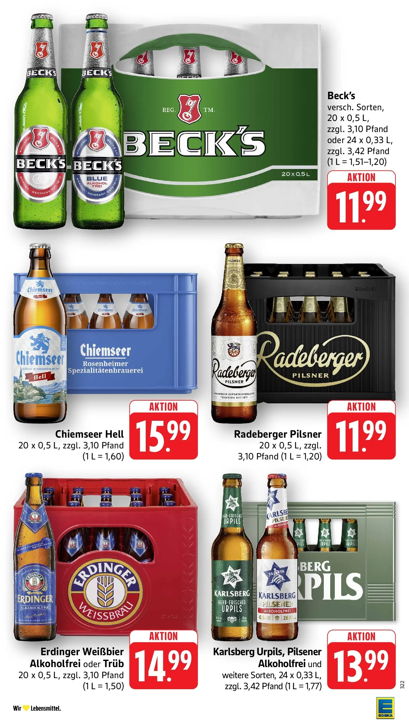 E center Prospekt Neunkirchen-Wellesweiler	 (ab 03.05.2026) zum Blättern | Seite: 45 | Produkte: Erdinger, Weißbier, Pils, Radeberger pilsner